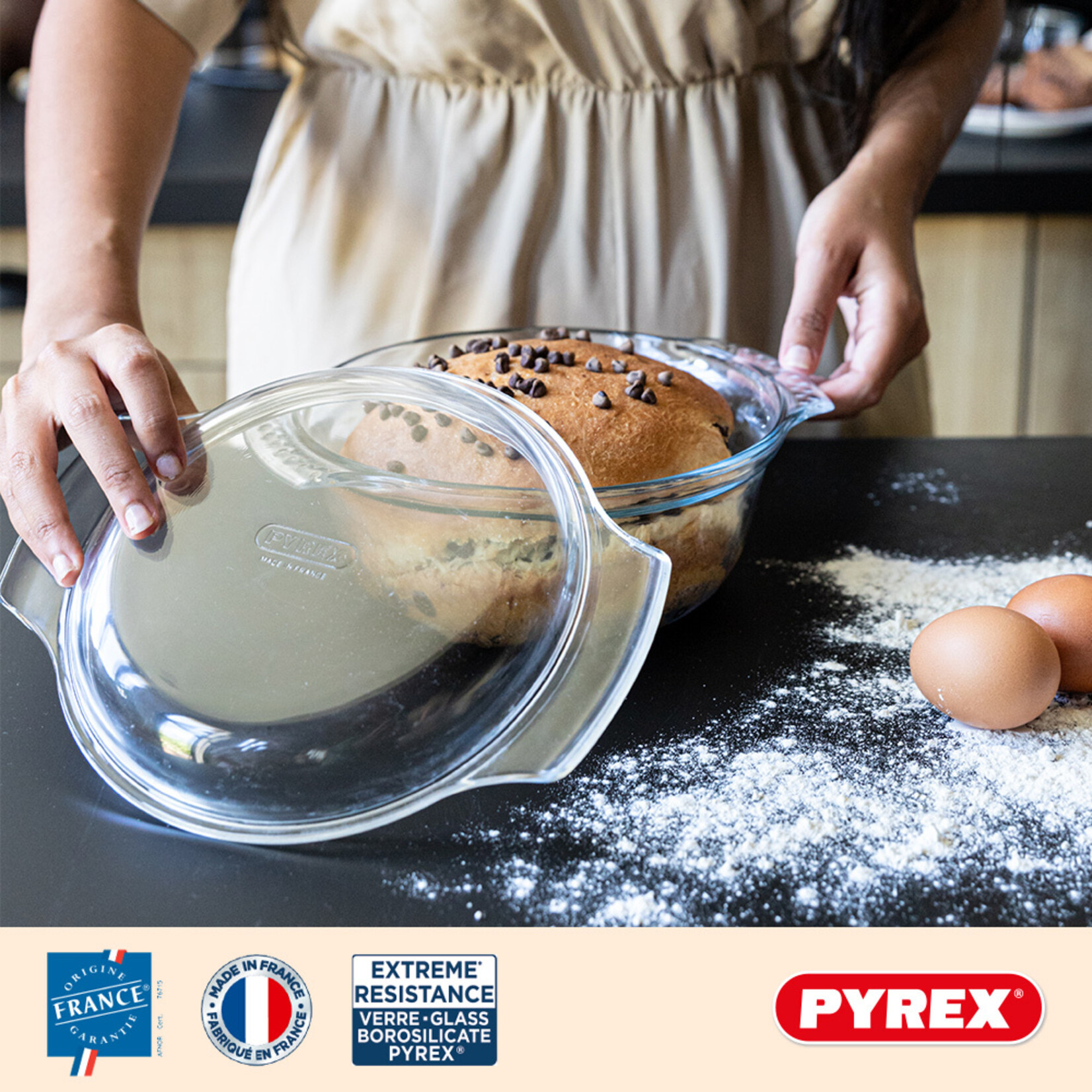 Pyrex Pyrex 4-in-1 Ronde Ovenschalen met Deksel van Glas