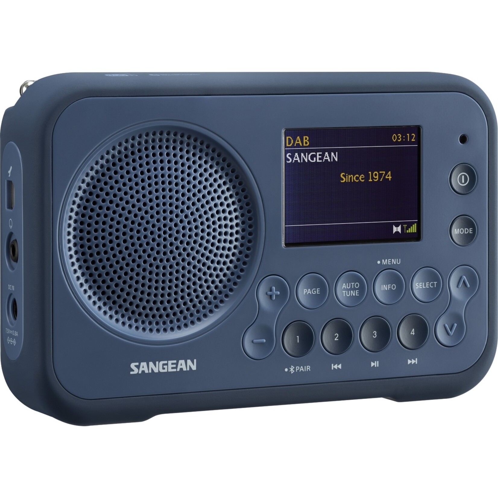 Sangean Draagbare Digitale Radio met DAB+/FM-DRS en Bluetooth - 40 Voorkeurszenders