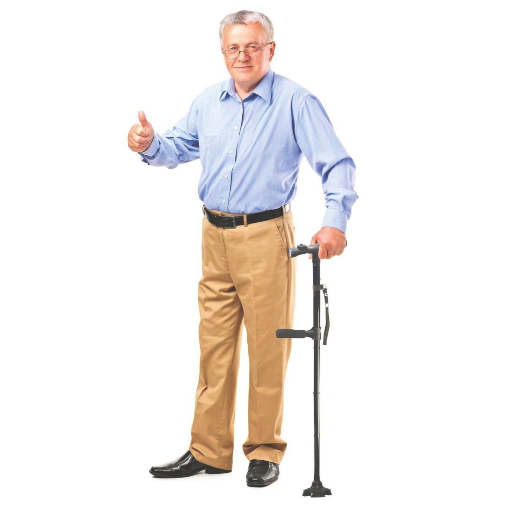 Orange Planet Clever Cane Wandelstok met Alarm en LED-lamp - Opvouwbaar en Verstelbaar