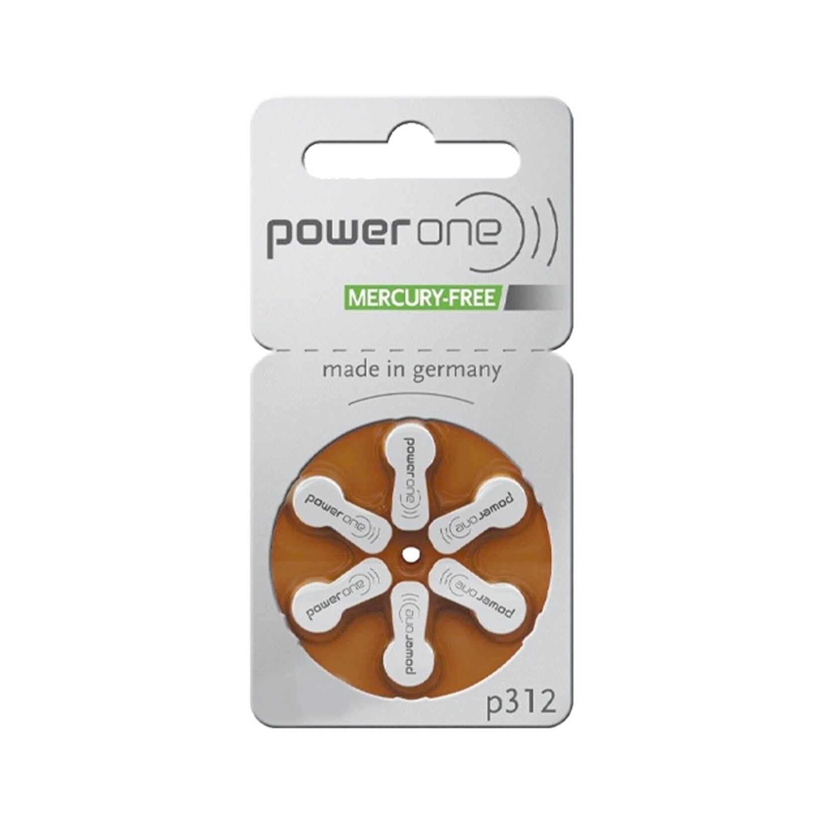 Power One Power One Hoortoestelbatterijen Kwikvrij - Gehoorbatterijen - 60 Stuks