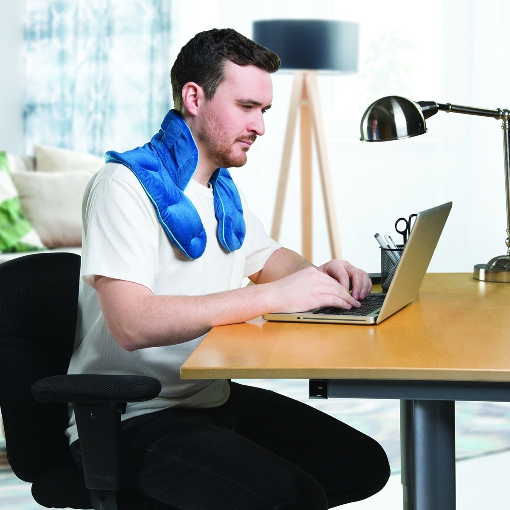 Calming Comfort ThermaComfort Verzwaard Nekkussen - Met Kleikralenvulling en Aromatherapie