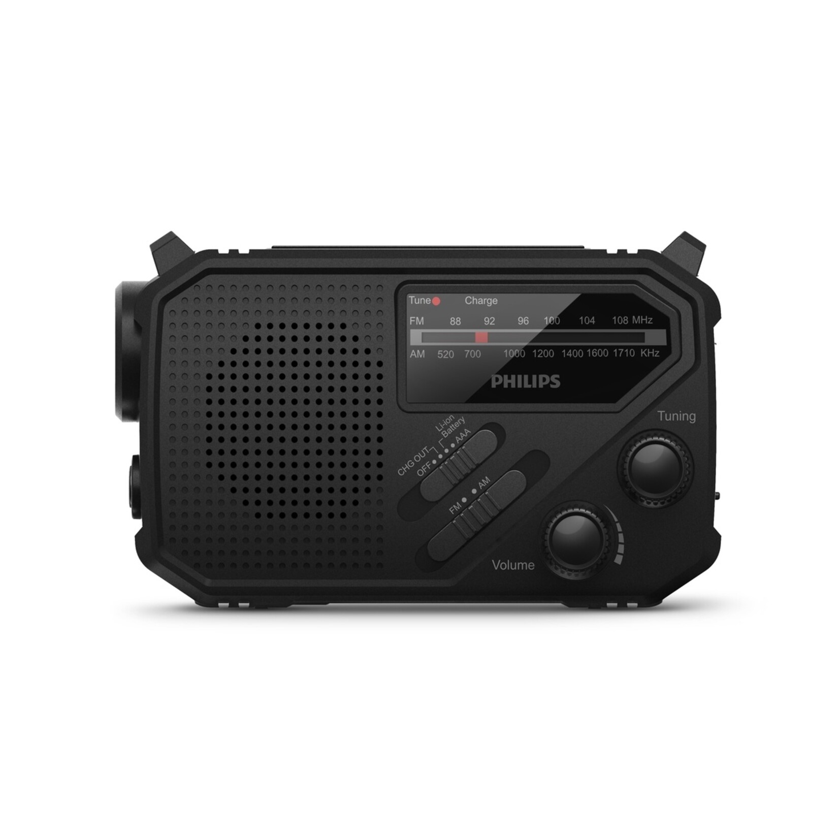 Philips Philips Noodradio met AM/FM Radio, Zaklamp en Hoofdlamp