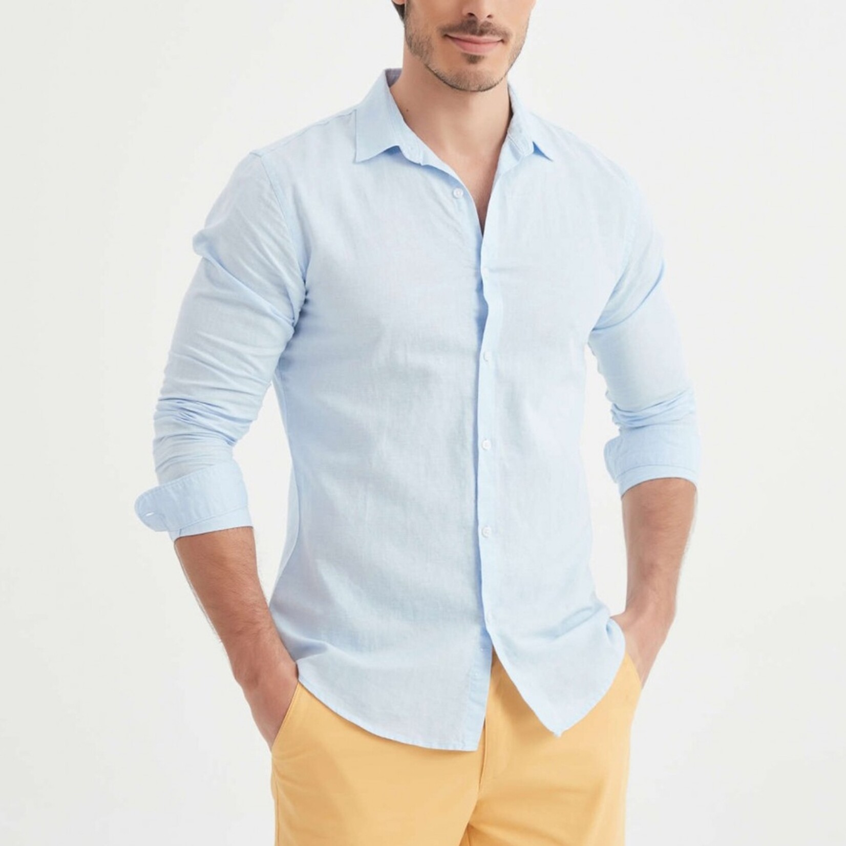 William de Faye William de Faye Linnen Overhemd - Blouse Heren