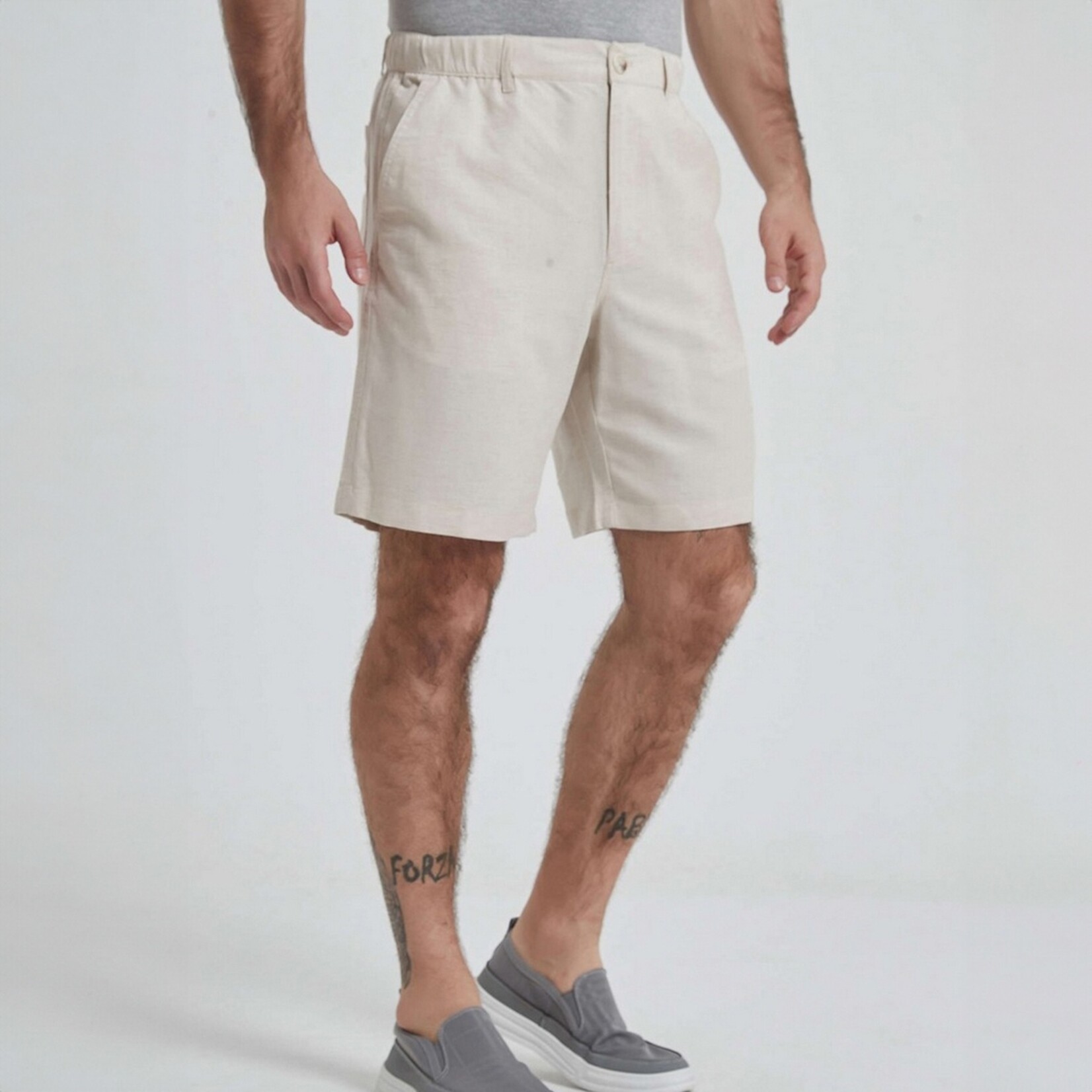 William de Faye William de Faye Linnen Chino Shorts – Korte Broek voor Heren