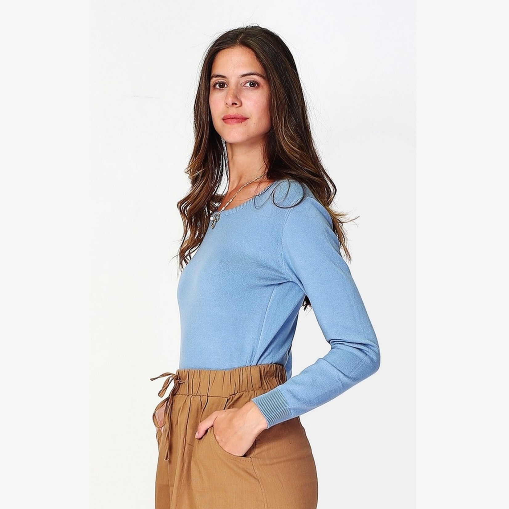 William de Faye William de Faye Luxe Kasjmier Damestrui met Ronde Hals