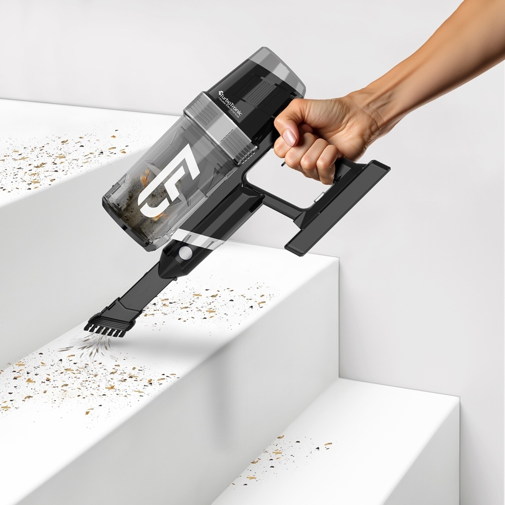 TurboTronic TurboTronic CF7 Lichtgewicht Steelstofzuiger met Handstofzuiger