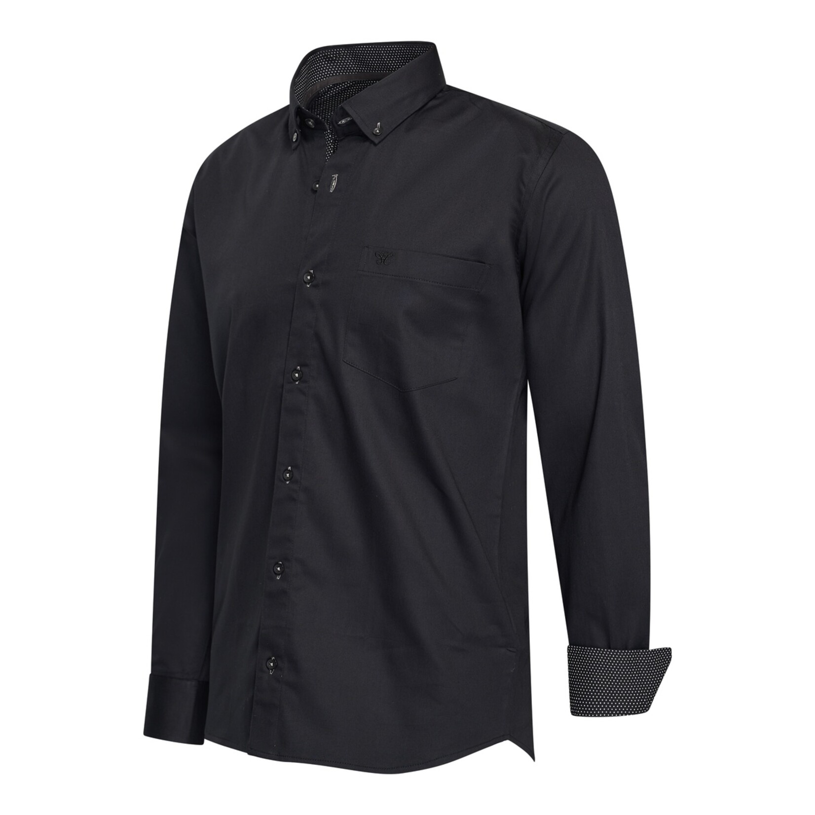 Cappuccino Cappuccino Ancona Overhemd met Lange Mouw en Stretch