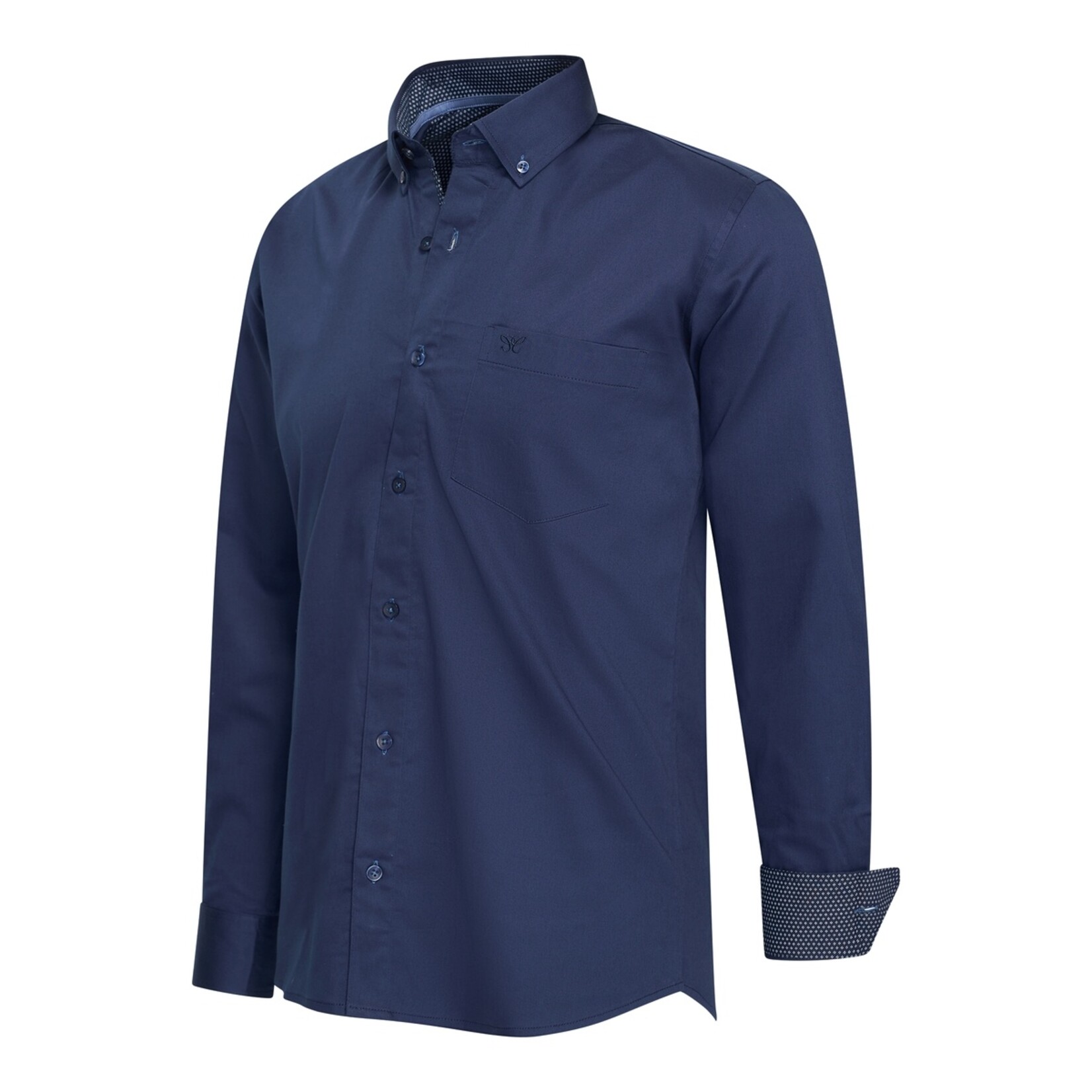 Cappuccino Cappuccino Ancona Overhemd met Lange Mouw en Stretch