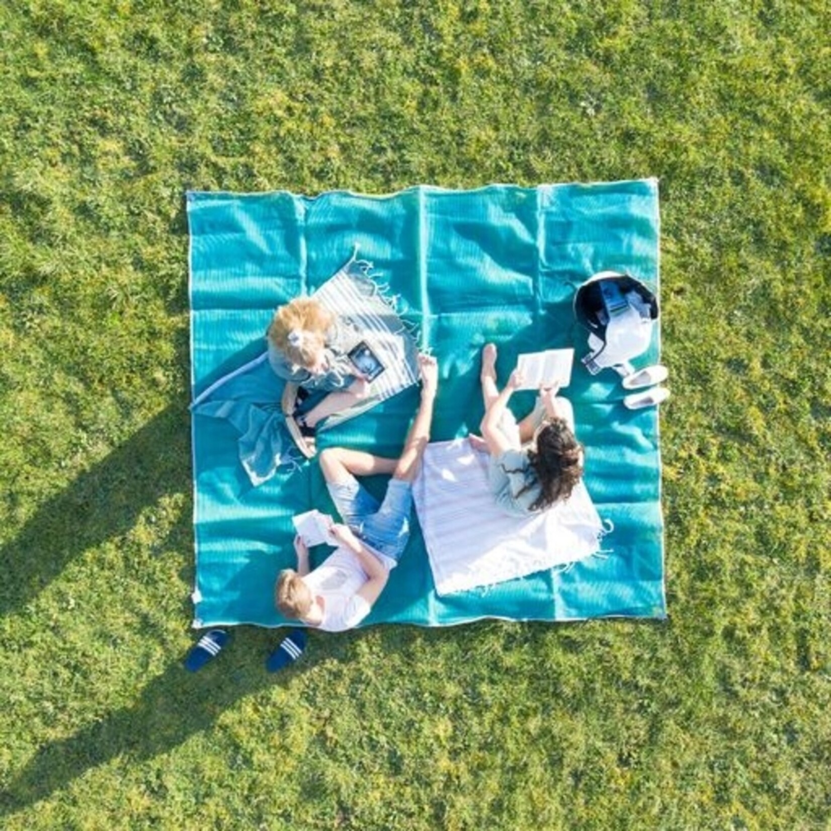 Zandlaken Zandlaken - Zandvrij Strandlaken - Blauw/Groen