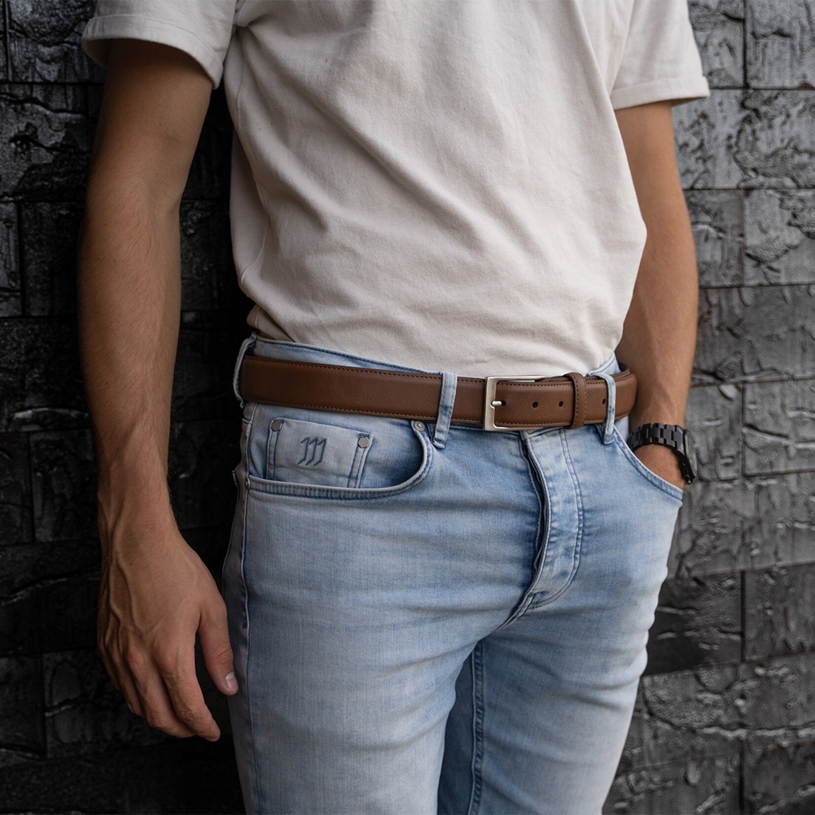 Zenino Zenino Carson Lederen Riem - Verstelbaar