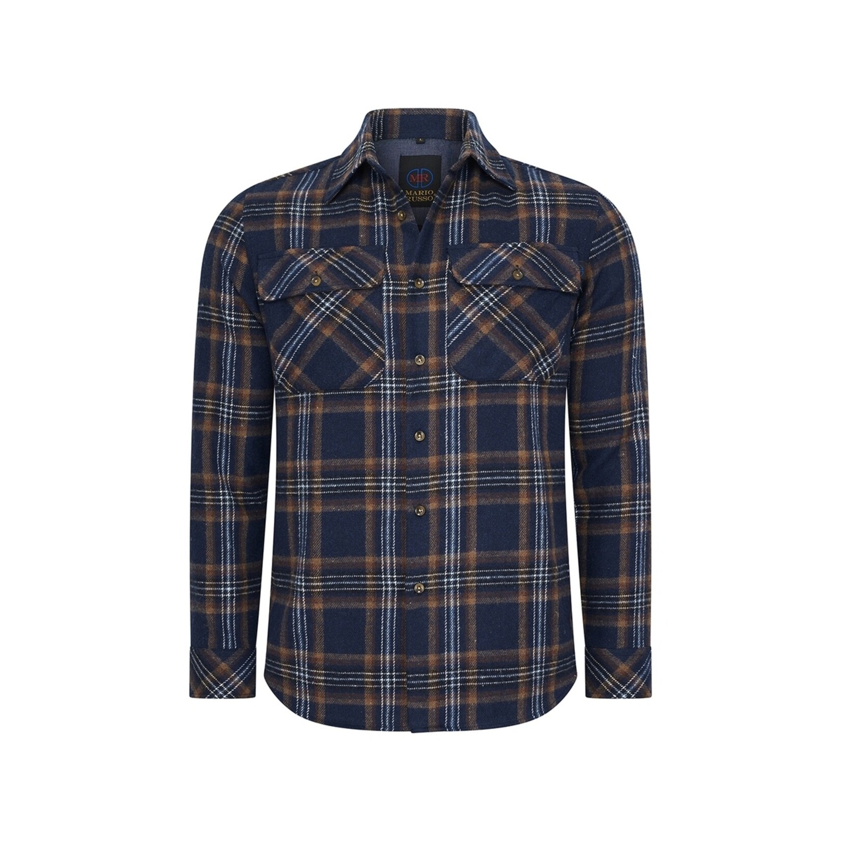 Mario Russo Mario Russo Overshirt voor Heren - Met Borstzak