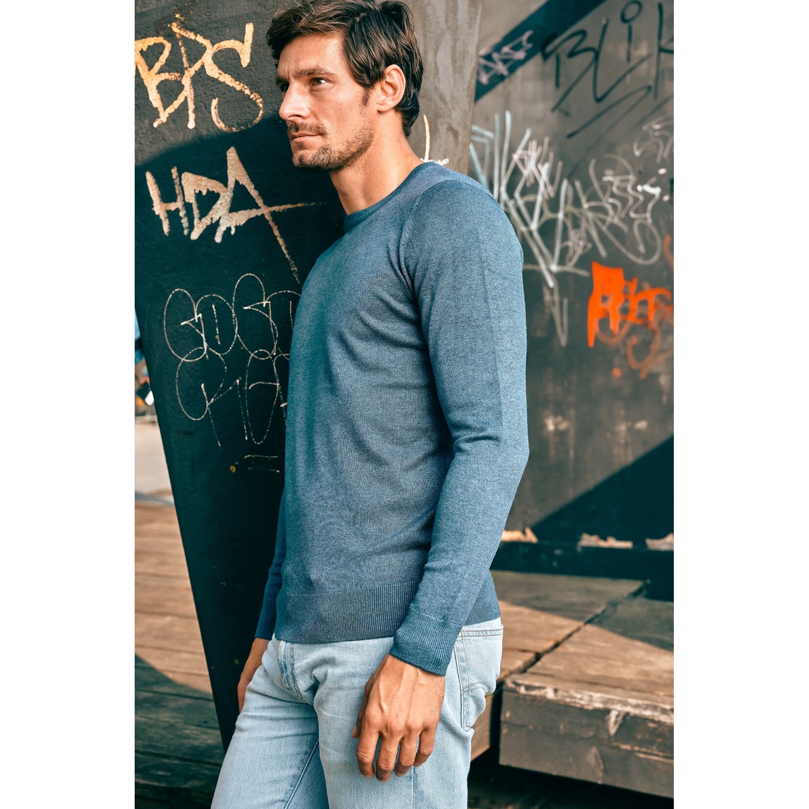 Mario Russo Mario Russo Pullover Round-neck Trui - Sweater met Ronde Hals