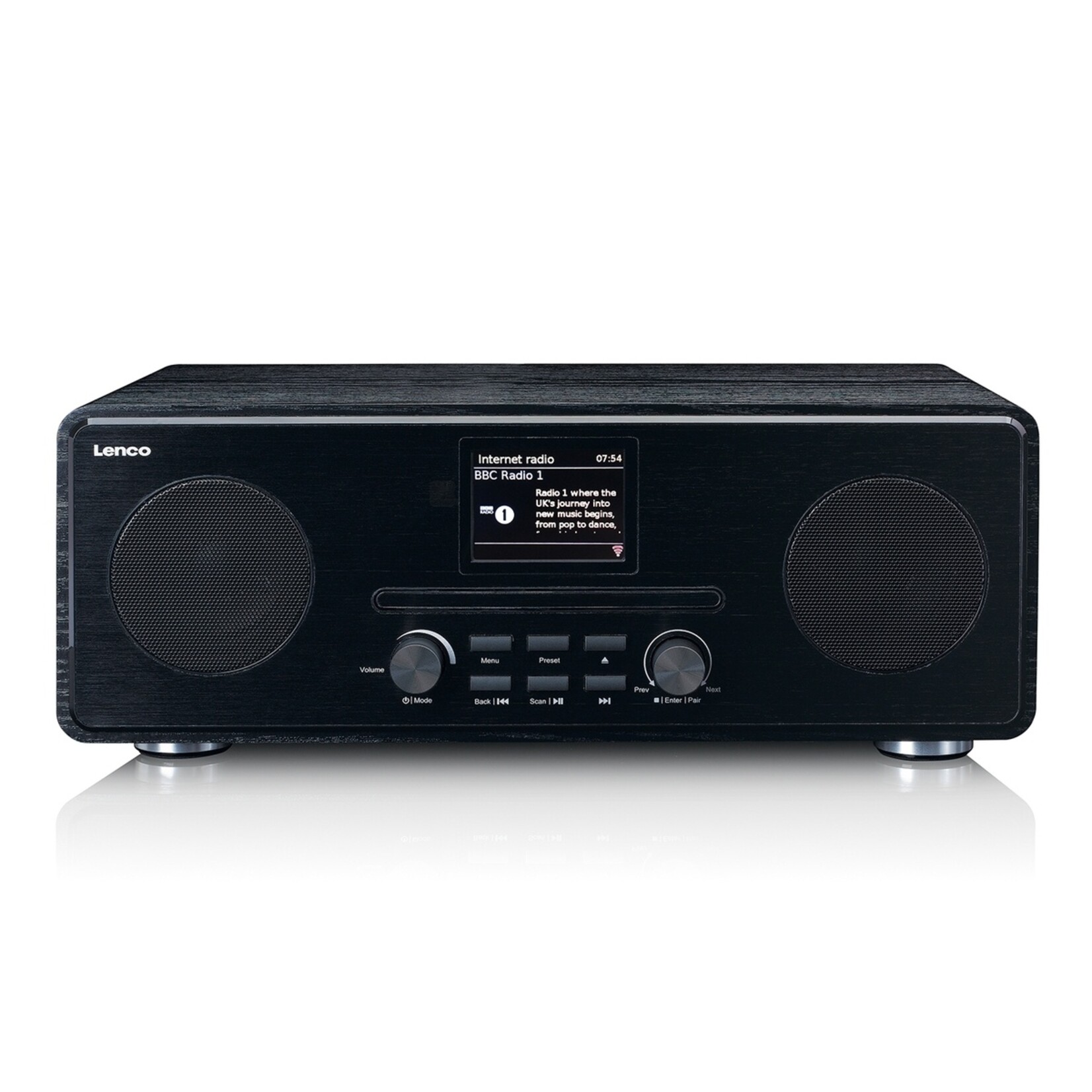 Lenco Lenco DIR-261BK DAB+/FM Radio - Internetradio met CD-speler en Bluetooth
