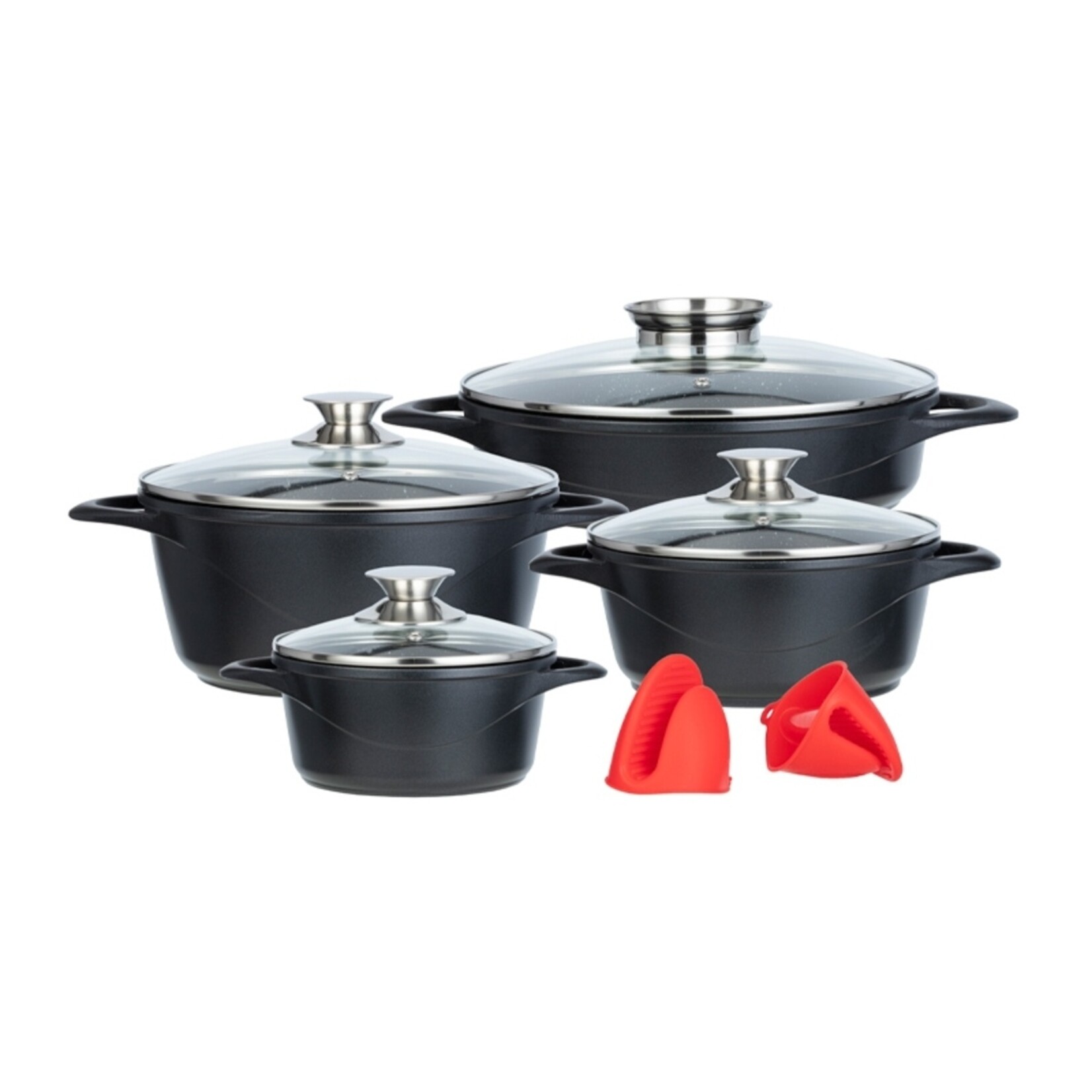 Smile Smile MGK‑17 Pannenset 10‑delig met Anti‑aanbaklaag - Inductiegeschikt