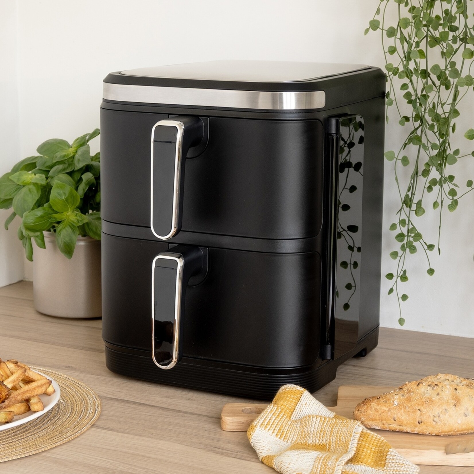 Nexxt Nexxt Double Stacked Airfryer met 12 Kookprogramma’s – 11 Liter