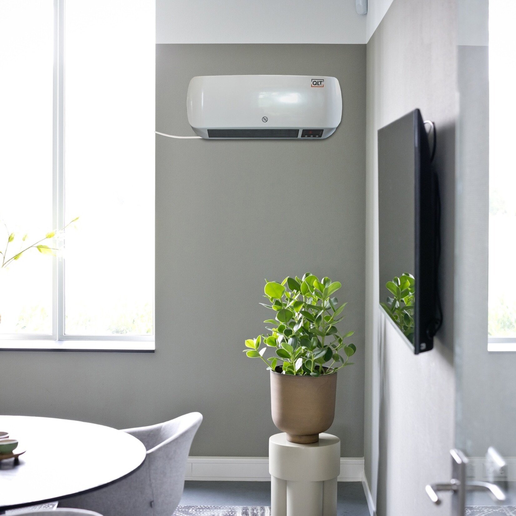 QLT No Less QLT 2-in-1 Wandkachel - Elektrische en Keramische Verwarming