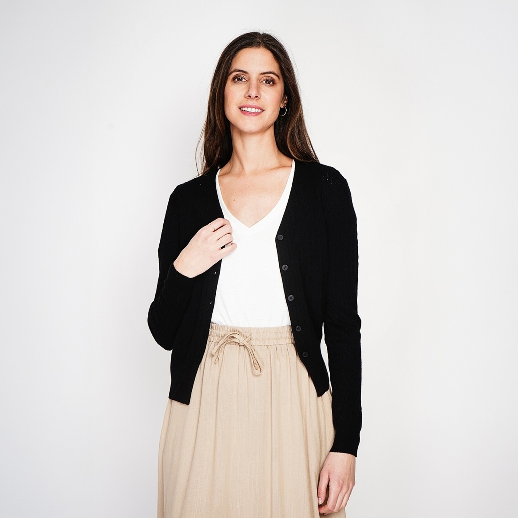 Le Jardin du Lin Le Jardin Du Lin Linnen Dames Vest met V-hals