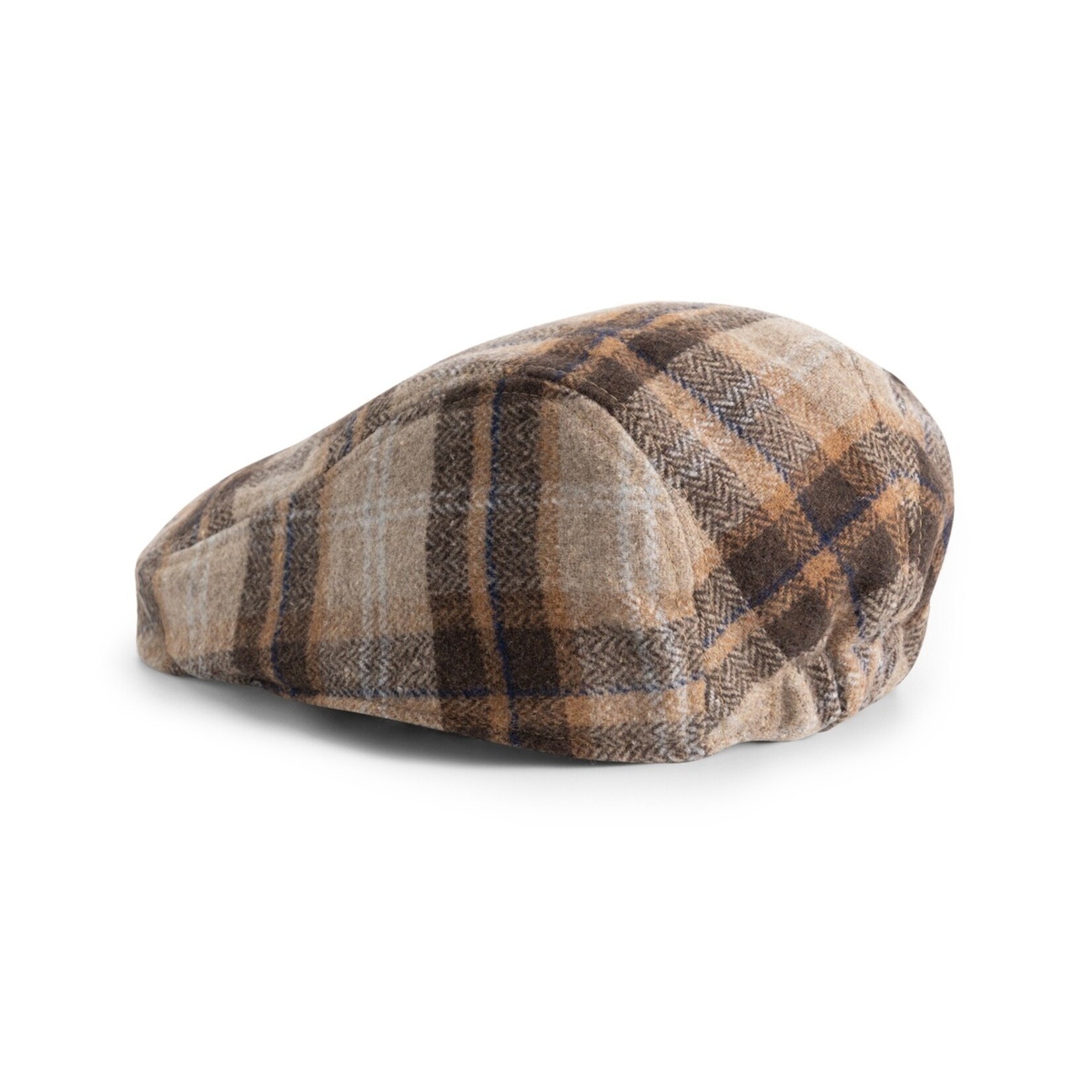 MGO Leisure Wear MGO Bodmin Herenpet met Ruitpatroon - Wolmix Flatcap