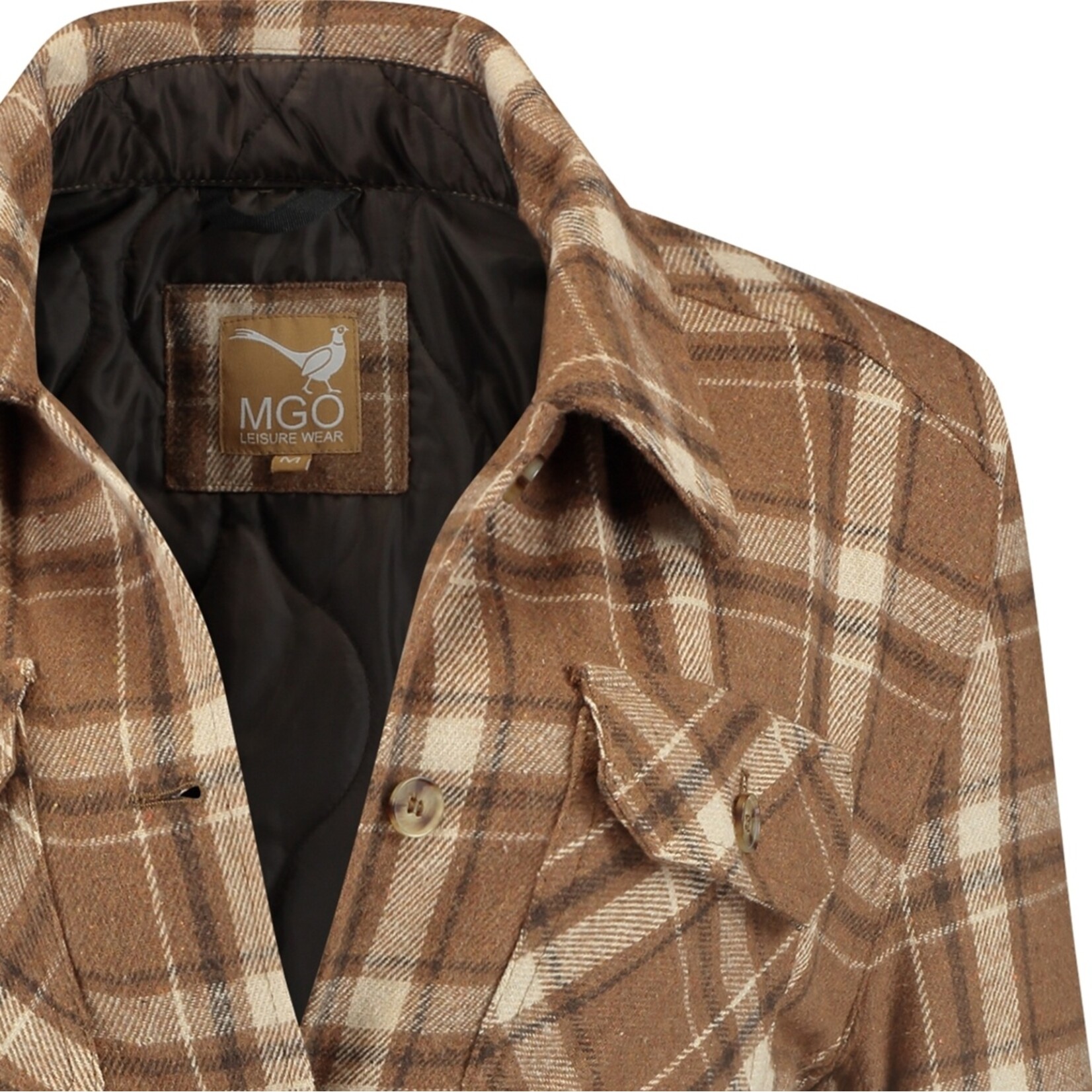 MGO Leisure Wear MGO Jessy Cardigan Vest voor Dames - Geruit Tussenjack