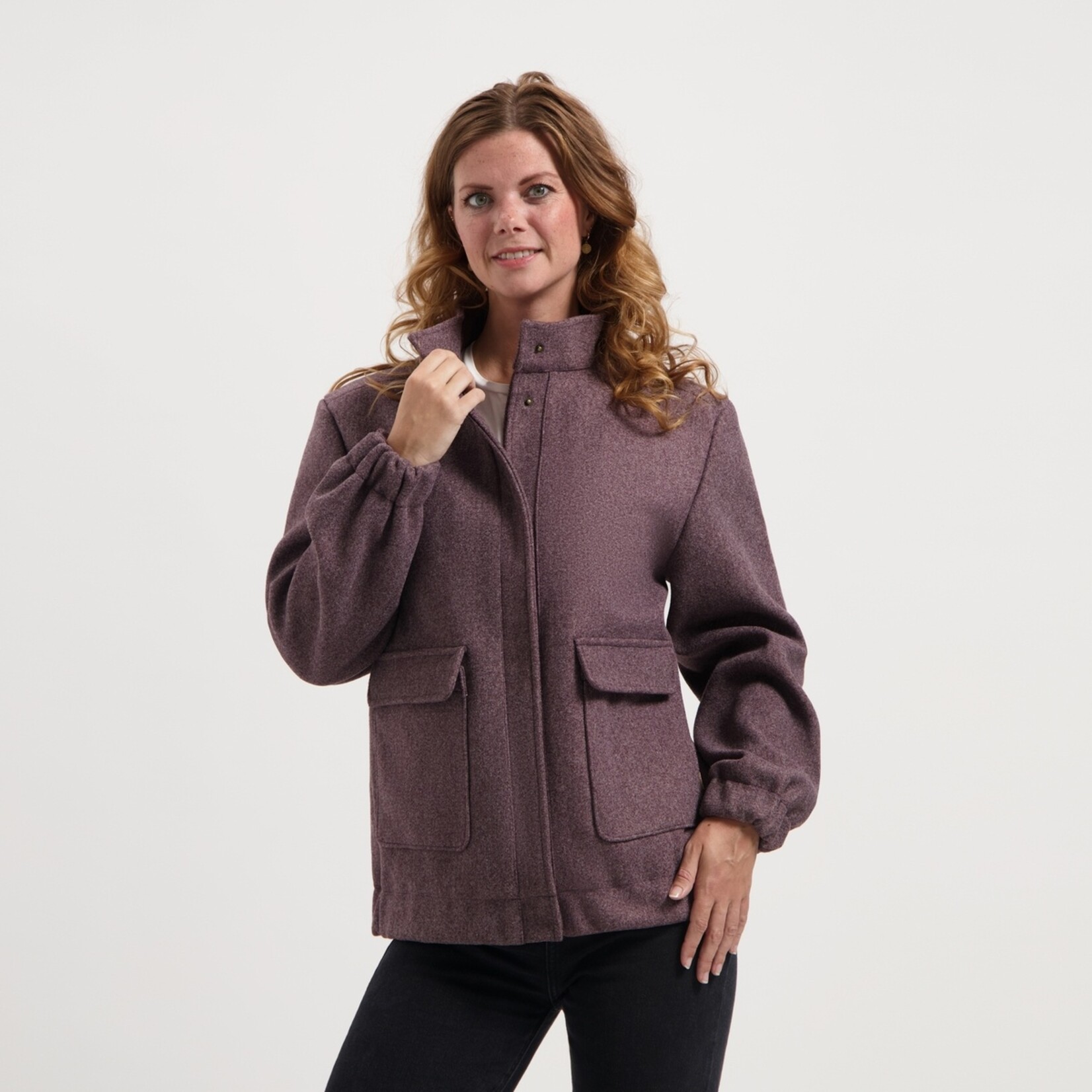 Travelin' MGO Caro Bomberjack voor Dames - Wollook Damesjack met Rits