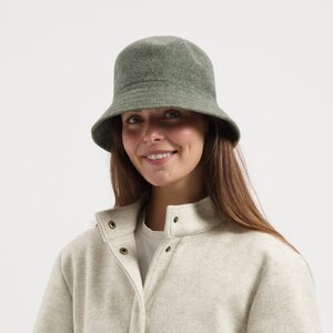 MGO Leisure Wear MGO Mignon Dames Bucket Hat van Wolmix met Zachte Uitstraling