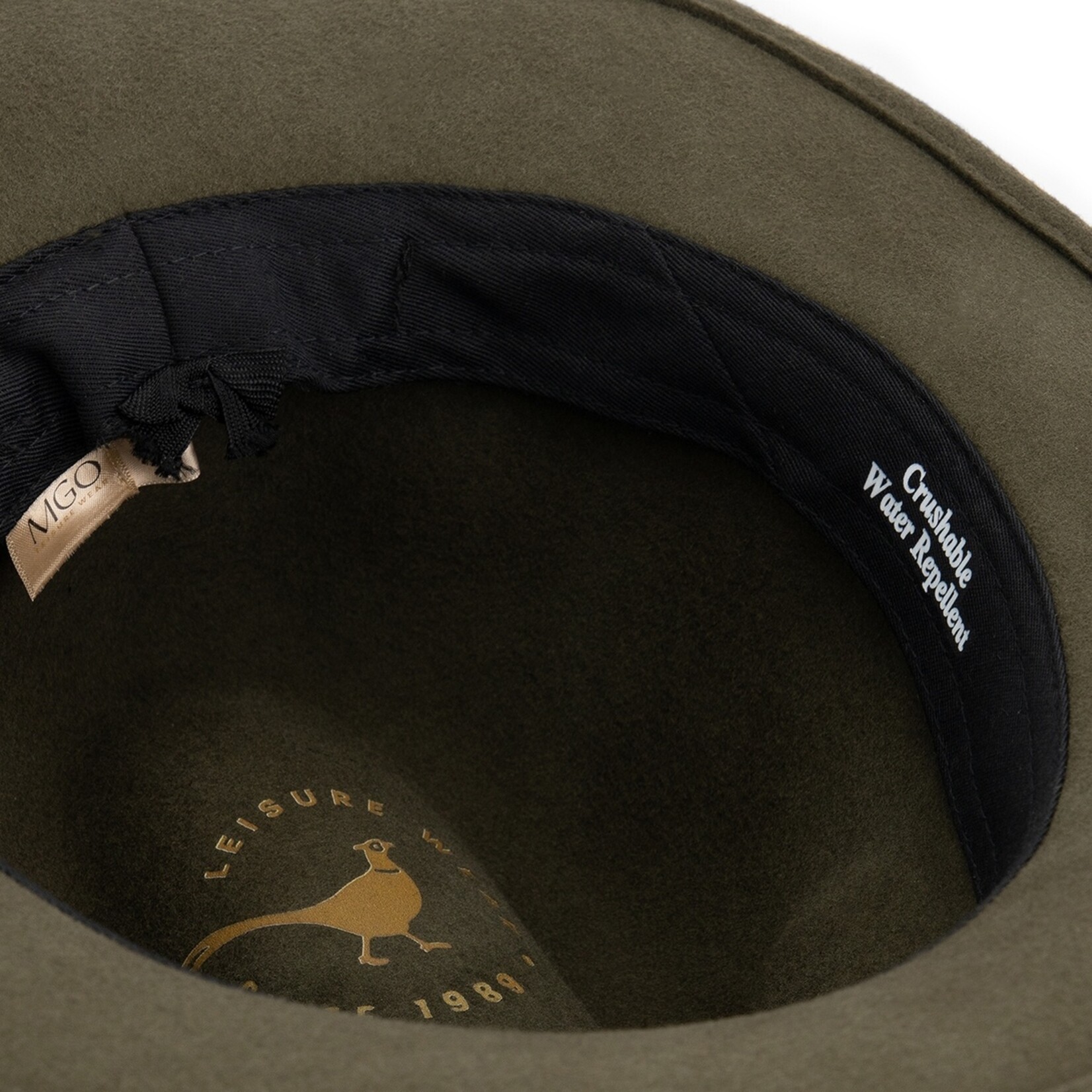 MGO Leisure Wear MGO Fleet Outdoor Hoed van Wol met Brede Rand - Waterafstotend