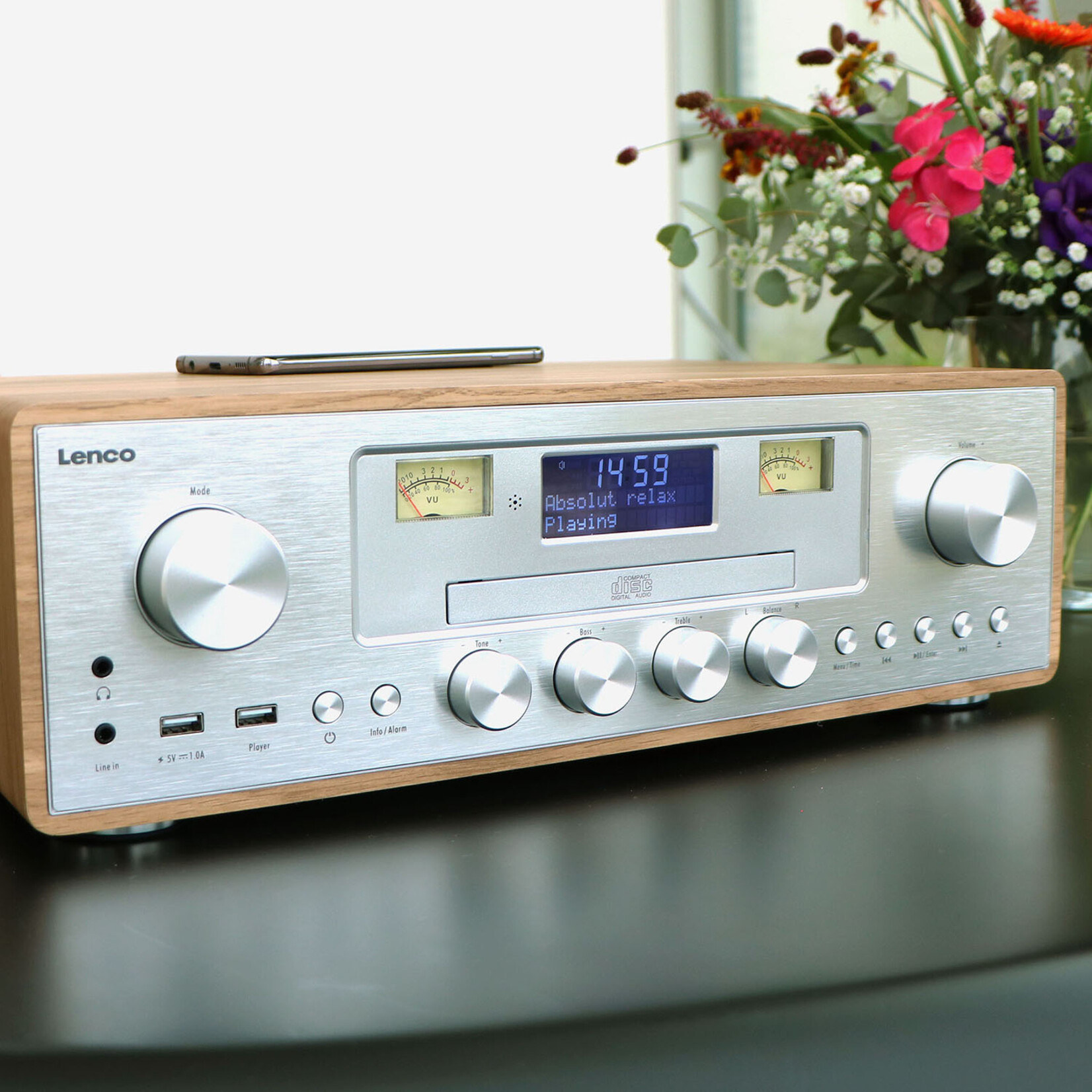 Lenco Lenco DAR-281WDSI Audiosysteem met DAB+ en FM Radio – CD en MP3 Speler en meer