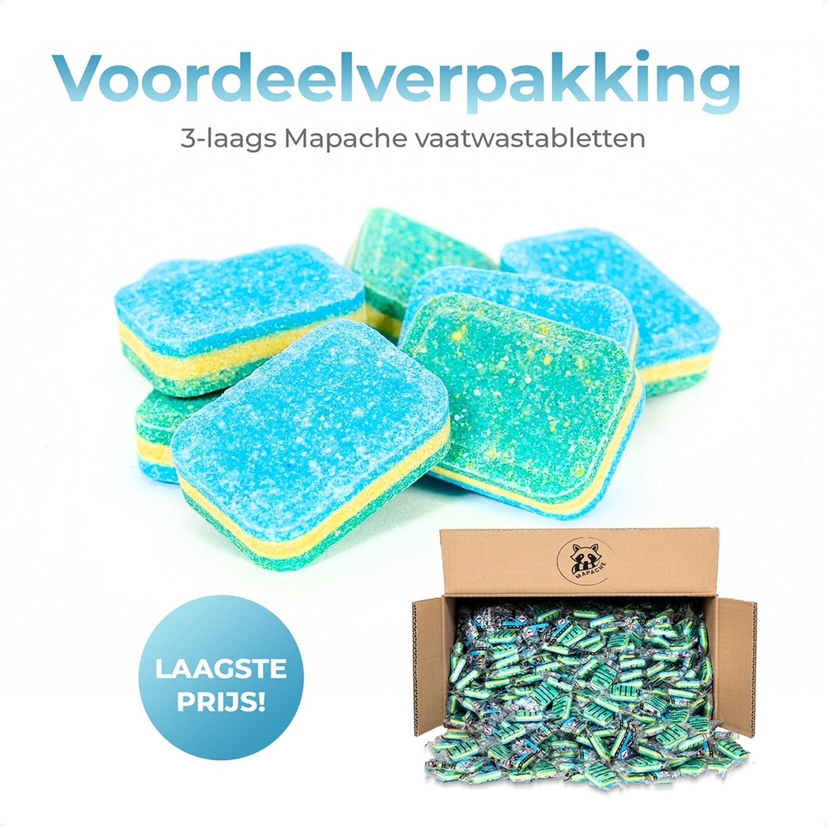 Mapache Mapache 3-laagse Vaatwastabletten - Voordeelverpakking