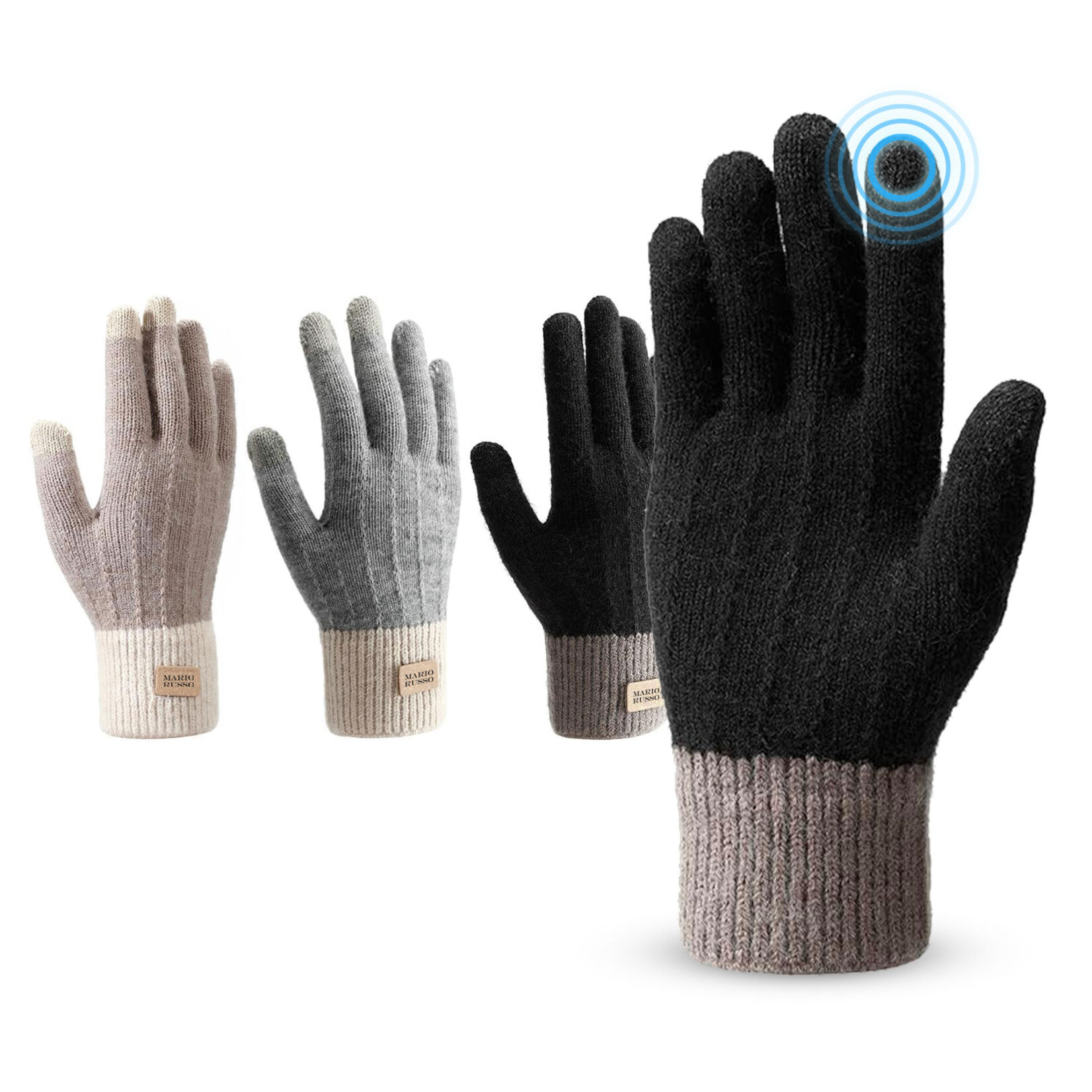 Mario Russo Mario Russo Unisex Winterhandschoenen met Touchscreenfunctie