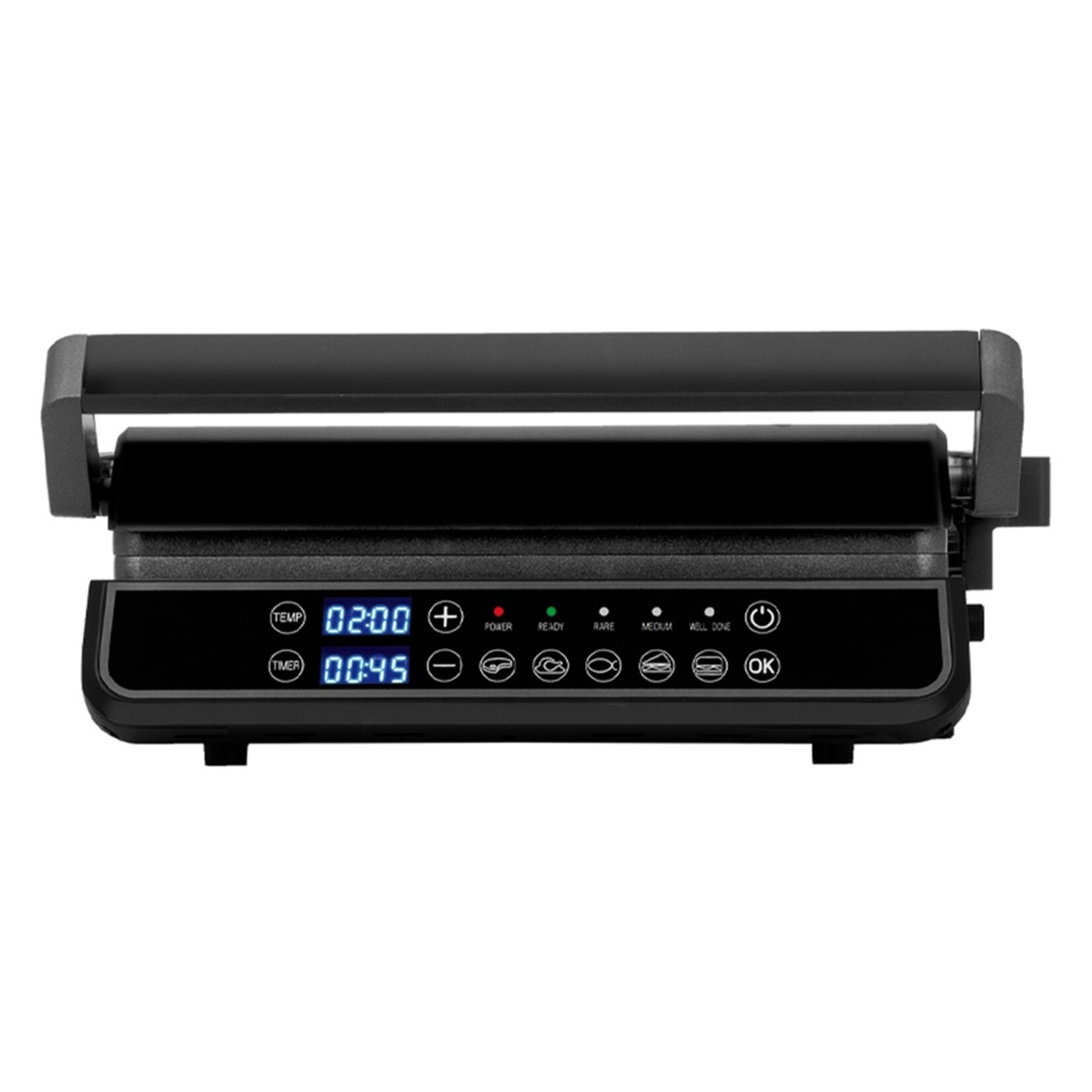 MPM MPM MGR‑14M Elektrische Grill 2‑in‑1 met 2000W en RVS ontwerp