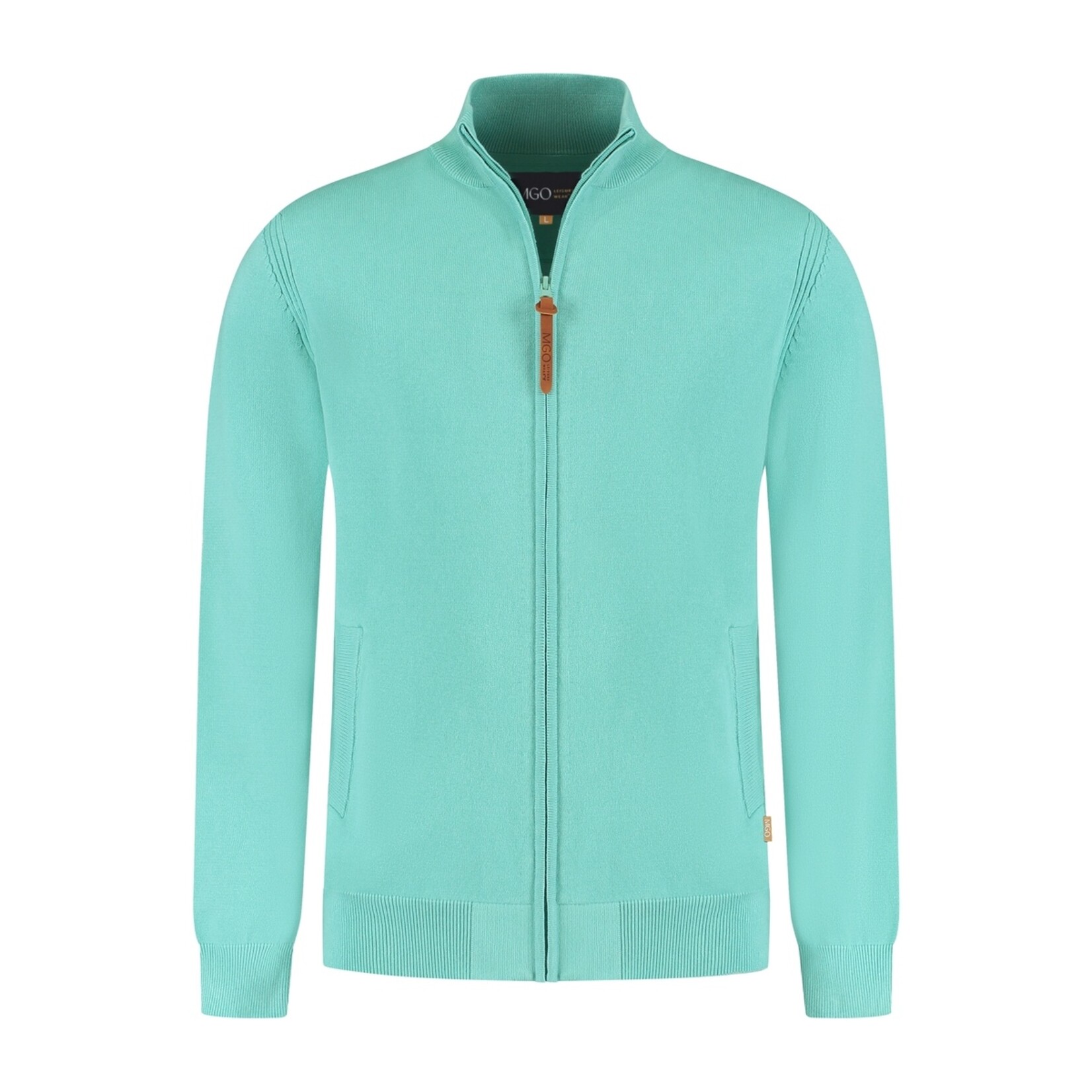 MGO Leisure Wear MGO Ethan Cardigan Vest voor Heren met Elleboogpatches