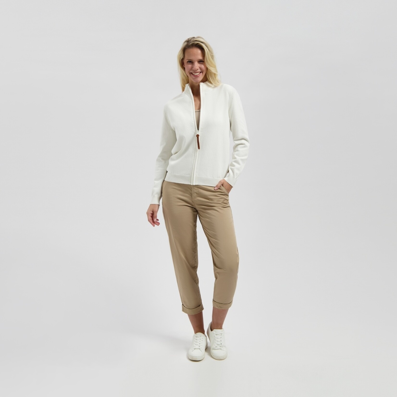 MGO Leisure Wear MGO Emily Cardigan Gebreid Vest voor Dames