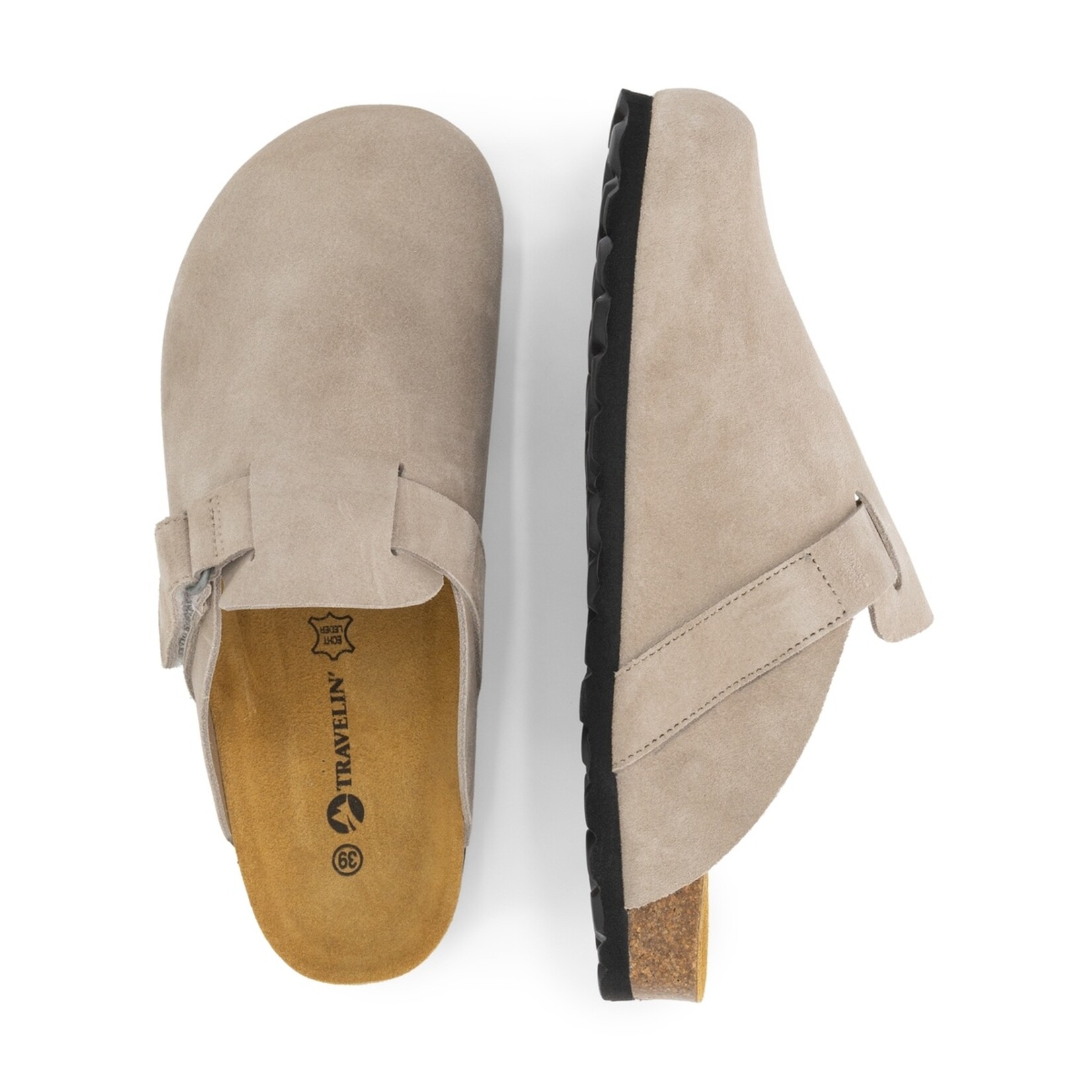 Travelin' Travelin’ Tannas Sandalen voor Dames - Suède - Gesloten Teen