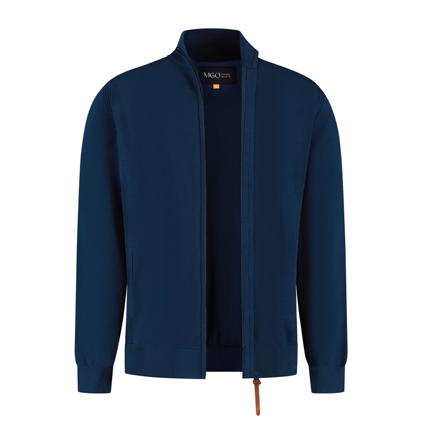 MGO Leisure Wear MGO Ethan Cardigan Vest voor Heren met Elleboogpatches
