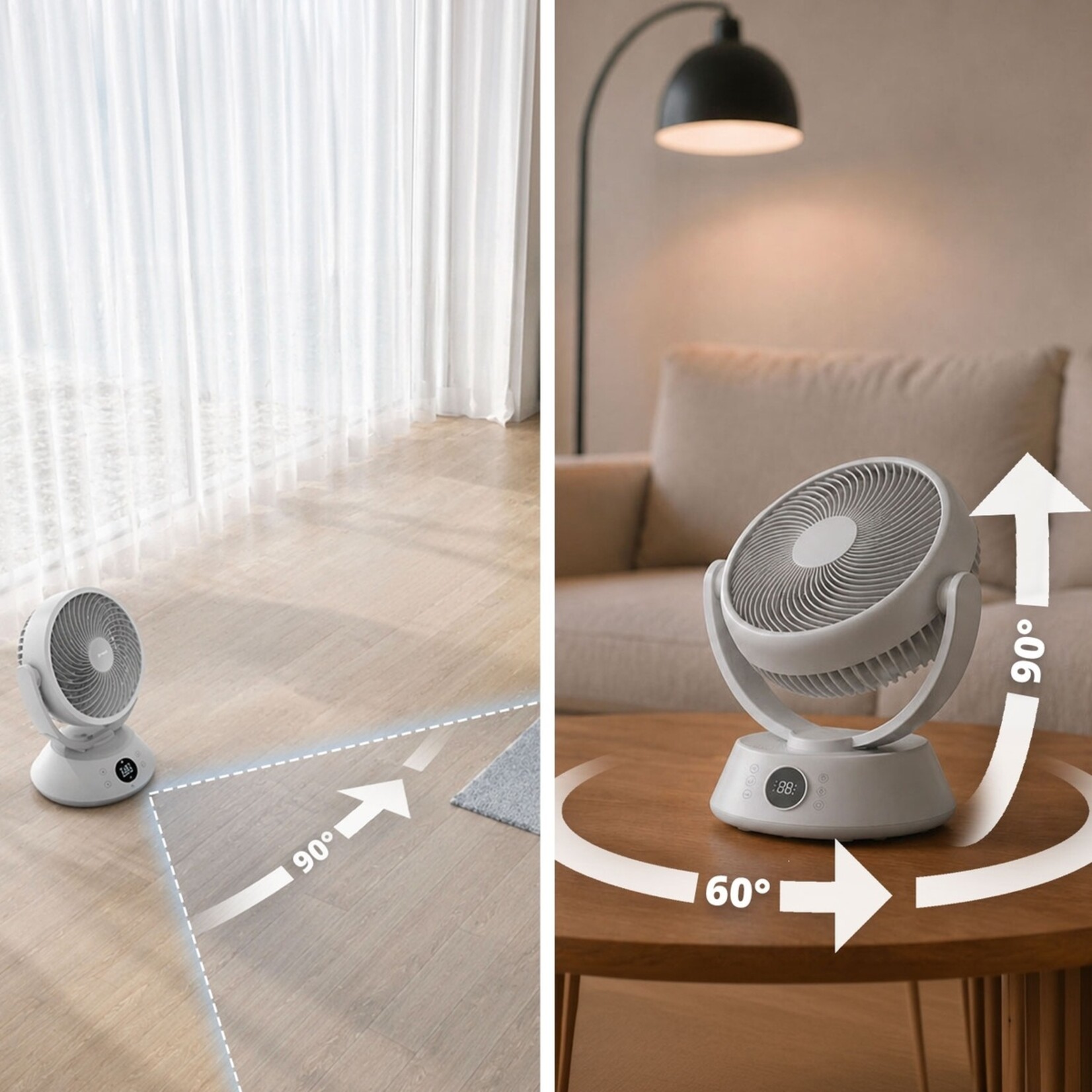 FlinQ FlinQ AirGlobe Tafelventilator met Oscillatie en Timer