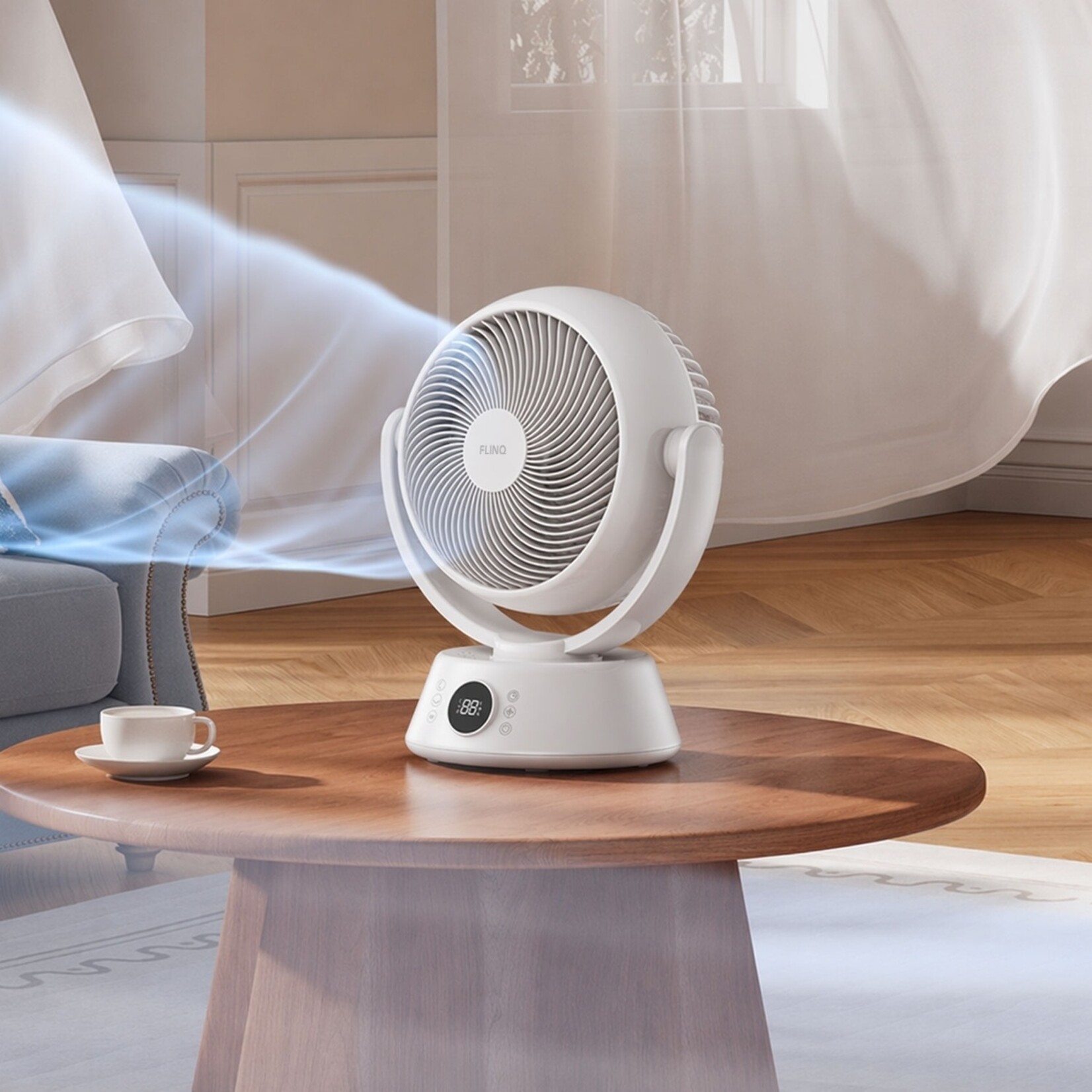 FlinQ FlinQ AirGlobe Tafelventilator met Oscillatie en Timer