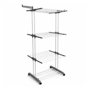 BREND BREND BR-2250 Wasrek met Wielen en 6 Inklapbare Rekken