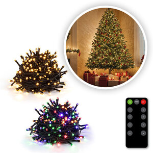 FlinQ LED Lichtketting van 18 Meter met 8 Lichtprogramma's en Timer - 250 Lampjes