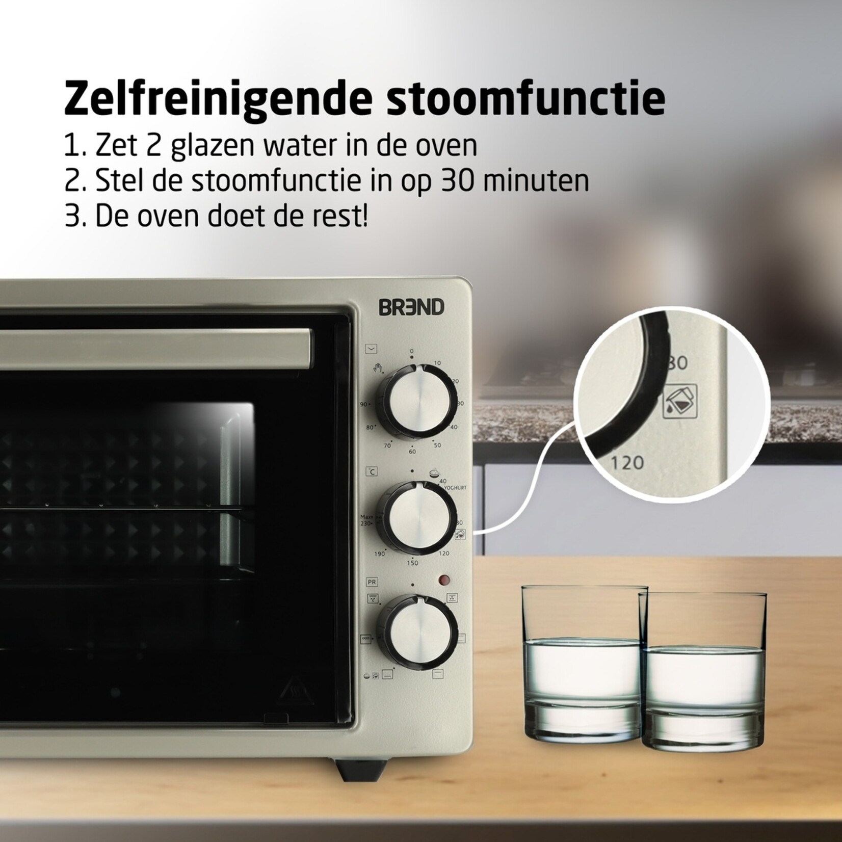 BREND Brend BR2210 Vrijstaande Elektrische Oven met Grill - 37 Liter