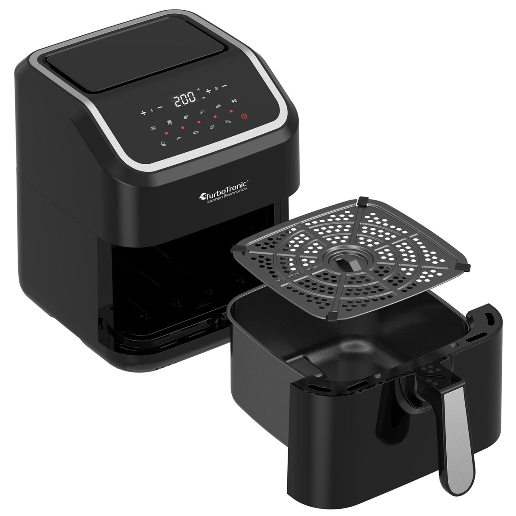 TurboTronic TurboTronic AF12 Digitale Airfryer XL met 9 Kookprogramma's - Heteluchtfriteuse - 5 Liter