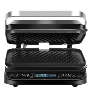 TurboTronic TurboTronic CG900 Contactgrill - Grillplaat met 4 Kookprogramma’s - 2000 Watt