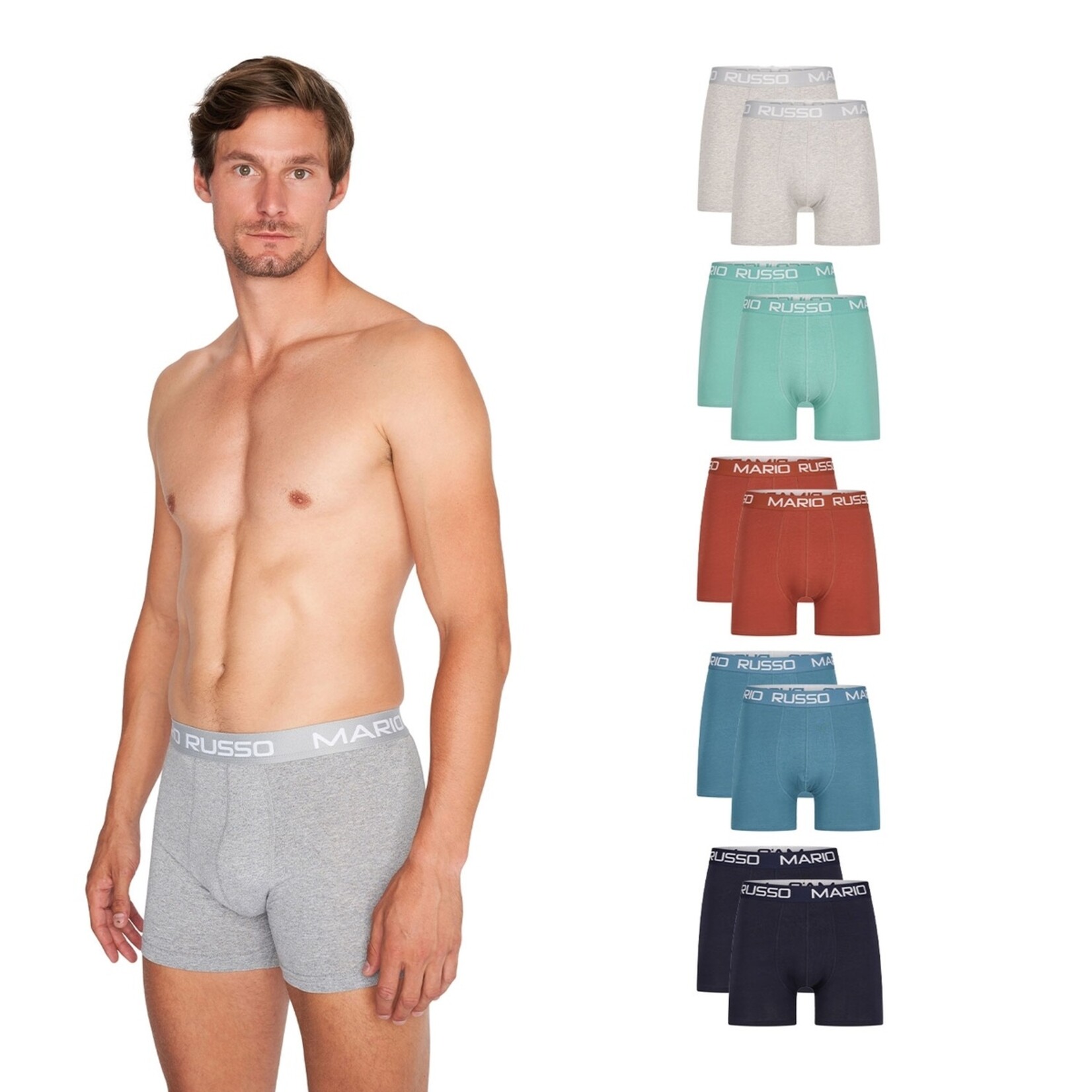 Mario Russo Mario Russo Boxershorts - Set van 10 Heren Boxers