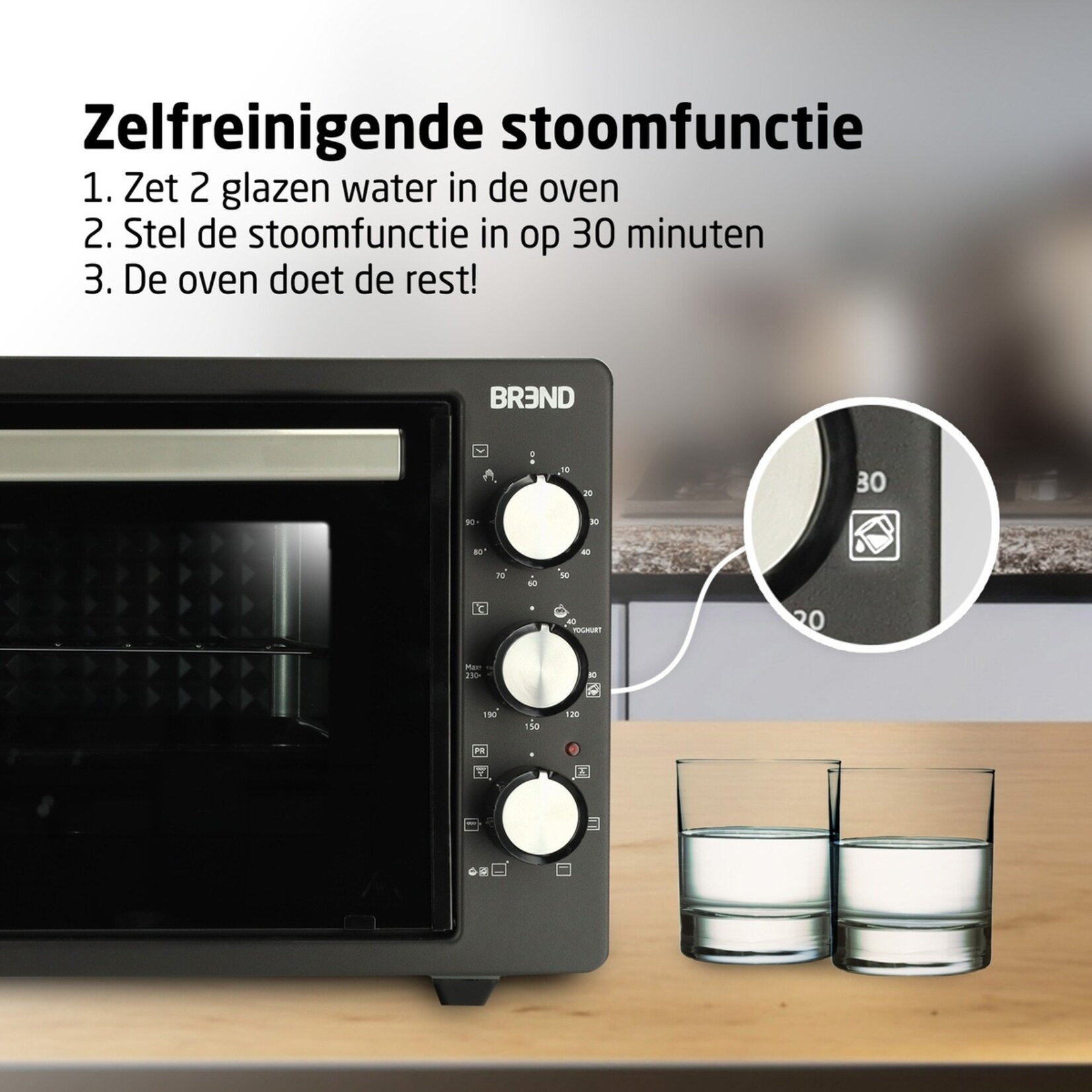 BREND Brend BR2210 Vrijstaande Elektrische Oven met Grill - 37 Liter