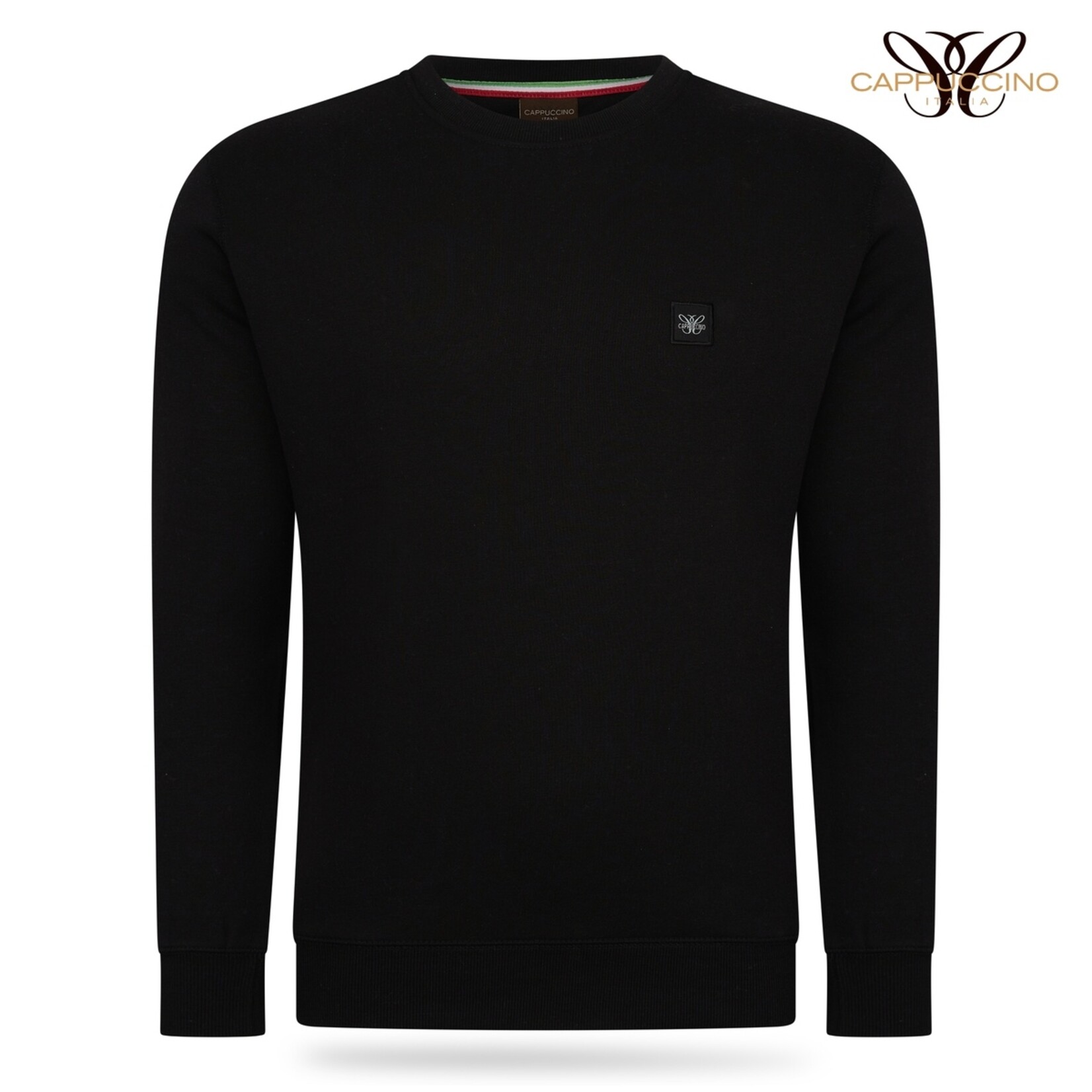 Cappuccino Cappuccino Prato Fleece Sweater met Ronde Hals - Burgundy / XXL