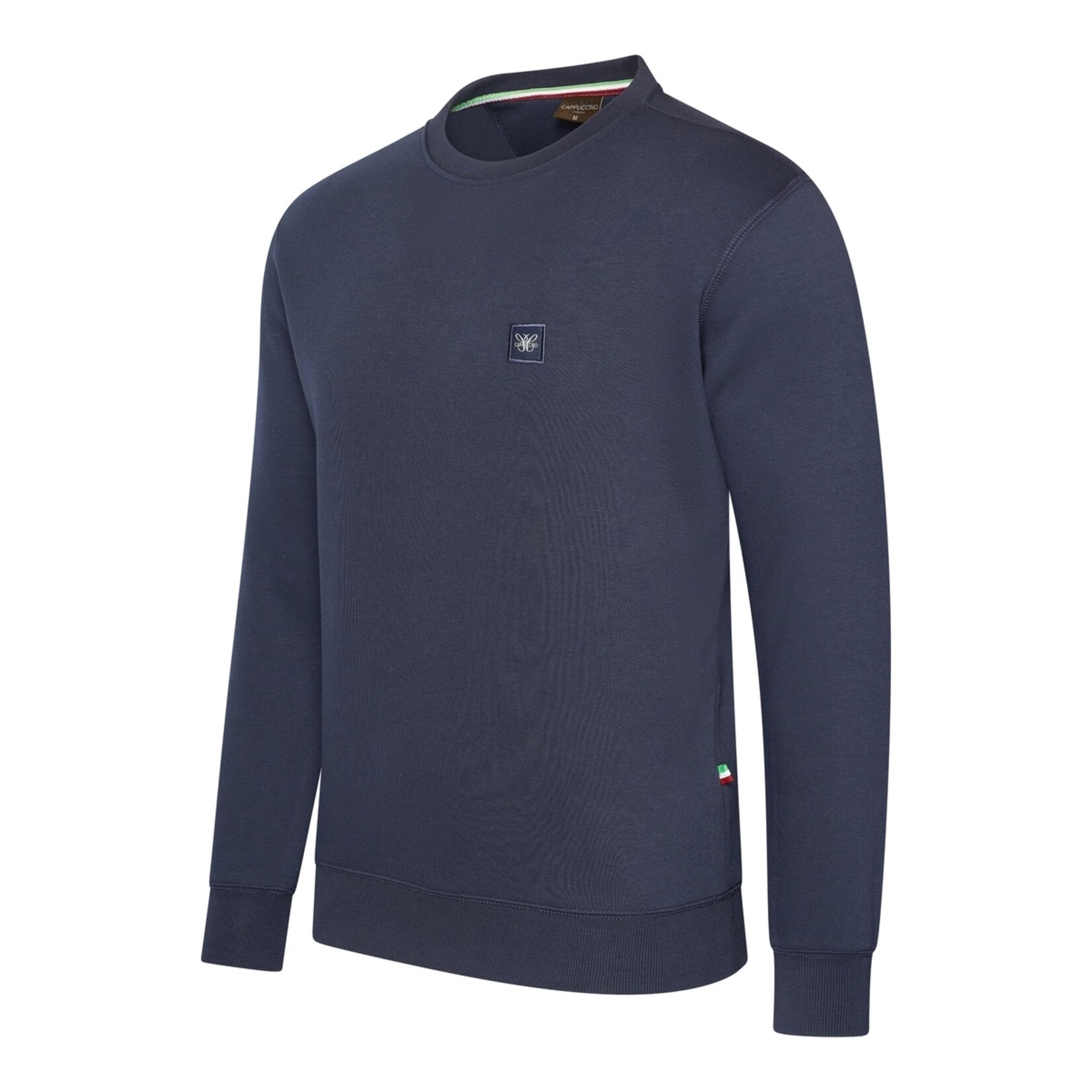 Cappuccino Cappuccino Prato Fleece Sweater met Ronde Hals - Burgundy / XXL