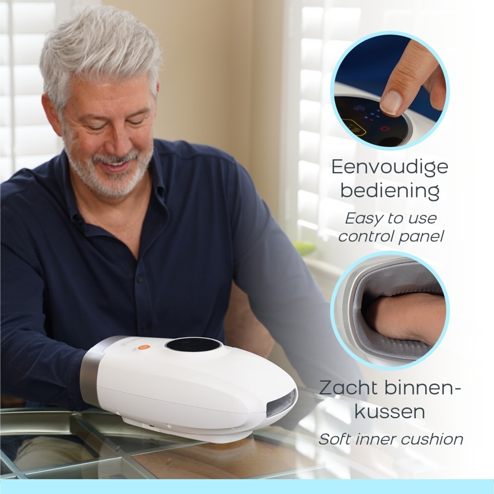 Orange Planet Powerhands PWH001 Hand Massager Massageapparaat - 6 Programma’s