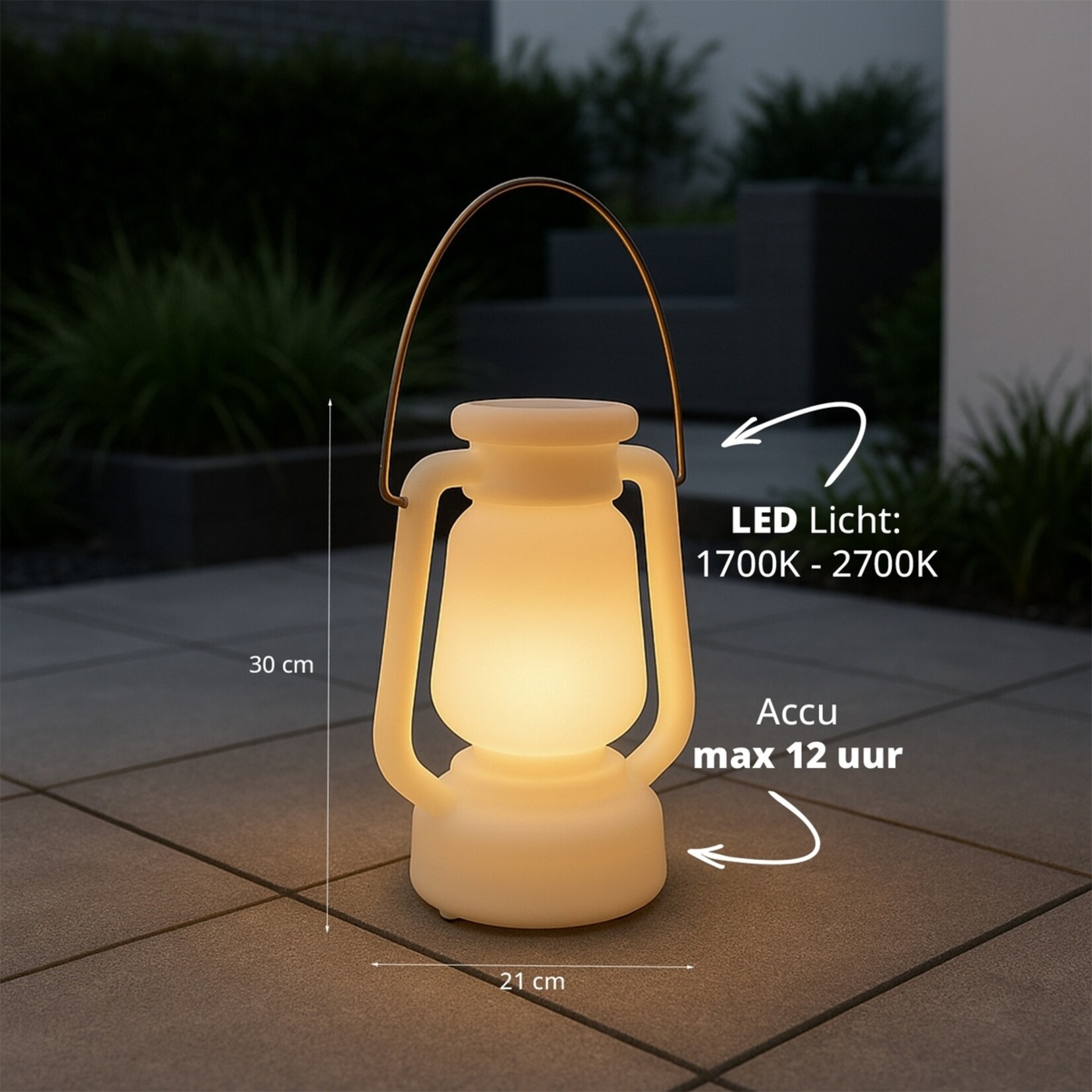 FlinQ FlinQ Oplaadbare Storm Lantaarn Iska - Voor Binnen en Buiten