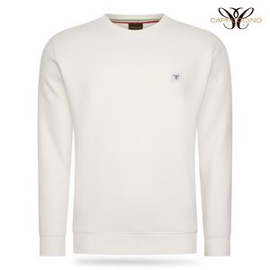 Cappuccino Cappuccino Prato Fleece Sweater met Ronde Hals - Burgundy / XXL