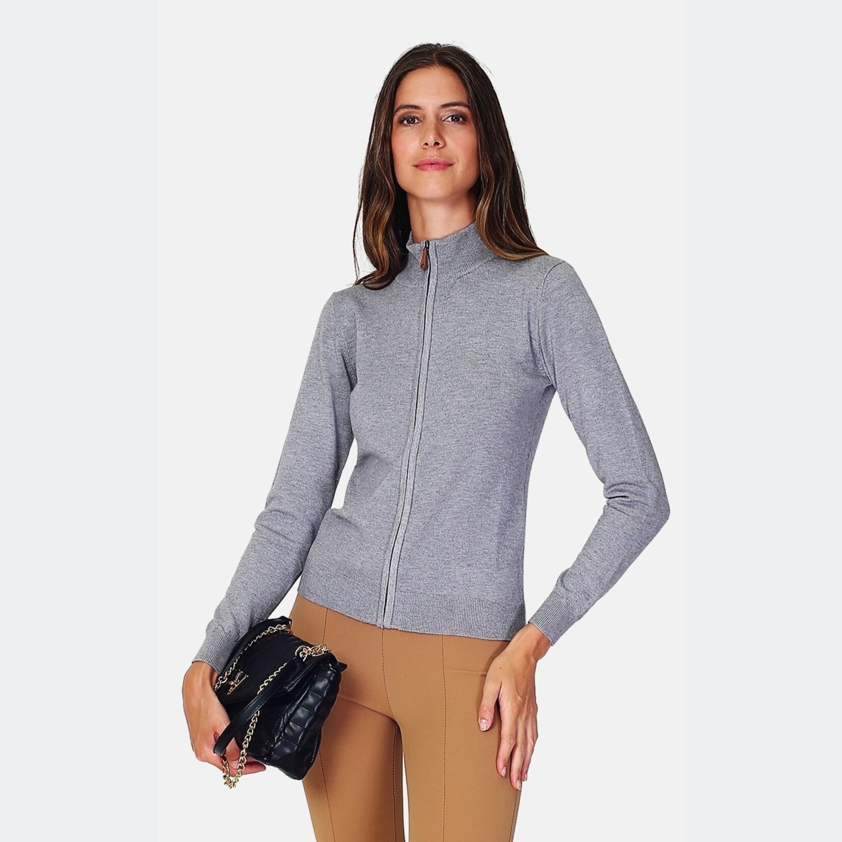 William de Faye William de Faye Zipped Cardigan Vest voor Dames - Kasjmier