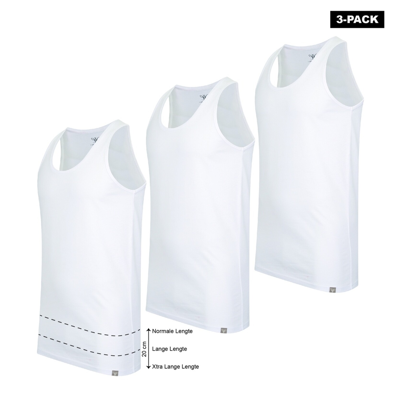 Donadoni Cappuccino Belluno Halter Hemden - Set van 3